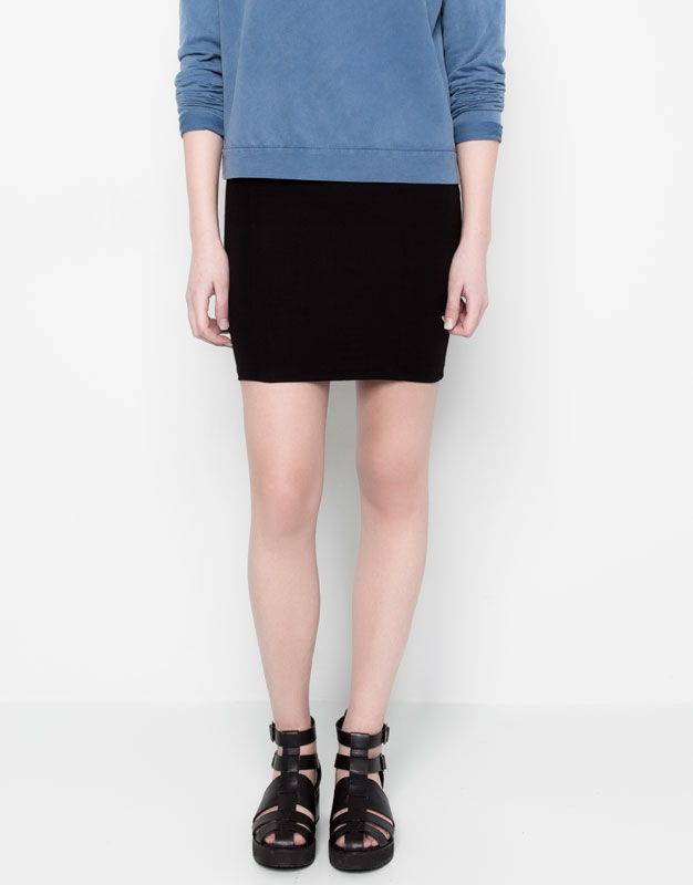 Pull&Bear - woman - basics - basic skirt - black - 05399314-I2014