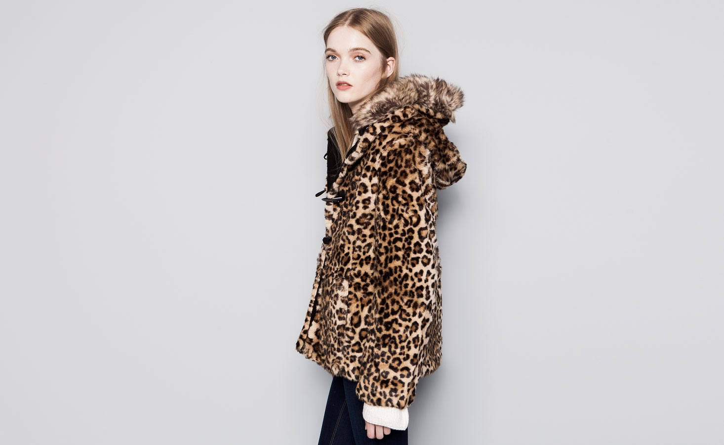 Pull&Bear - woman - coats - leopard print fur parka - ochre - 09715327-I2014