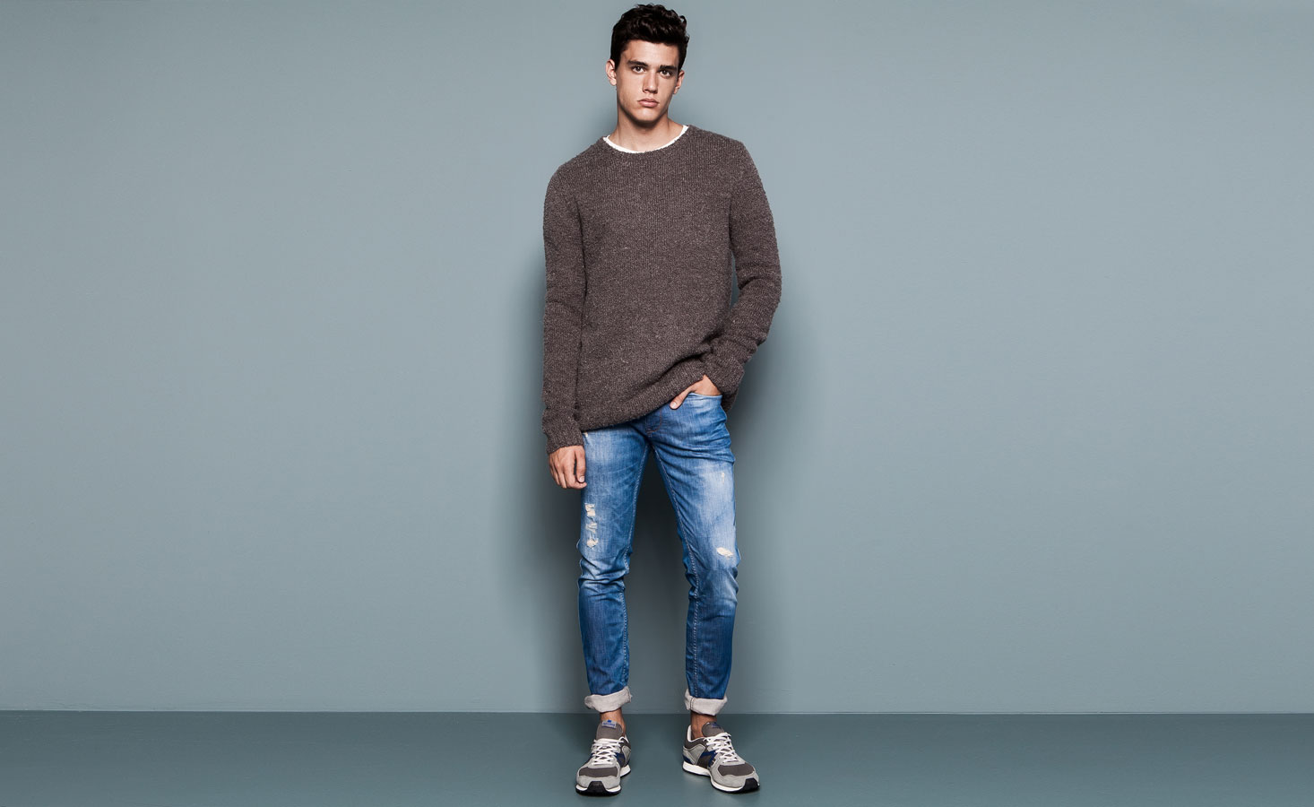 Pull&Bear - hombre - jeans - jeans skinny fit - azul - 09685528-I2014