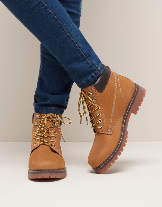 Pull&Bear - footwear - new products - mountain ankle boots - camel - 15185011-I2015