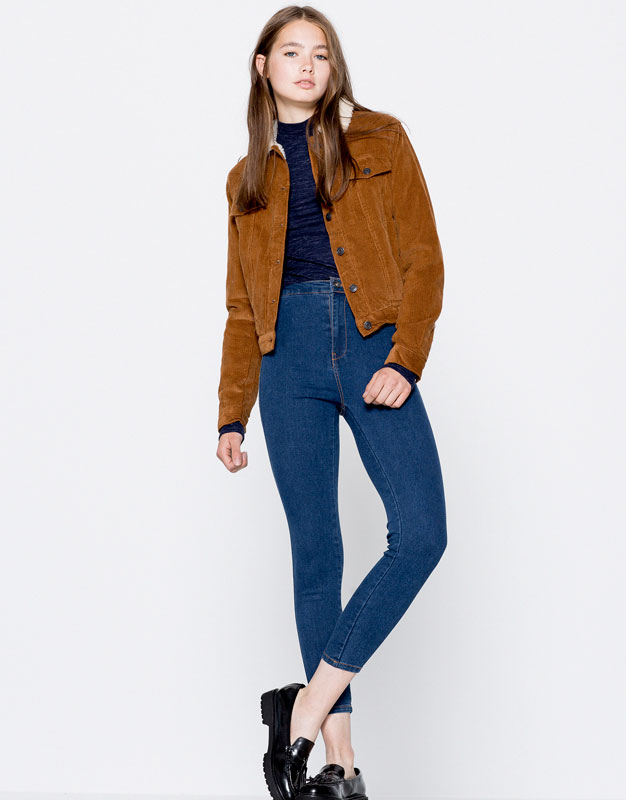 Pull&Bear - mujer - novedades - ropa - jeans skinny fit tiro alto - azul oscuro - 09686333-I2016