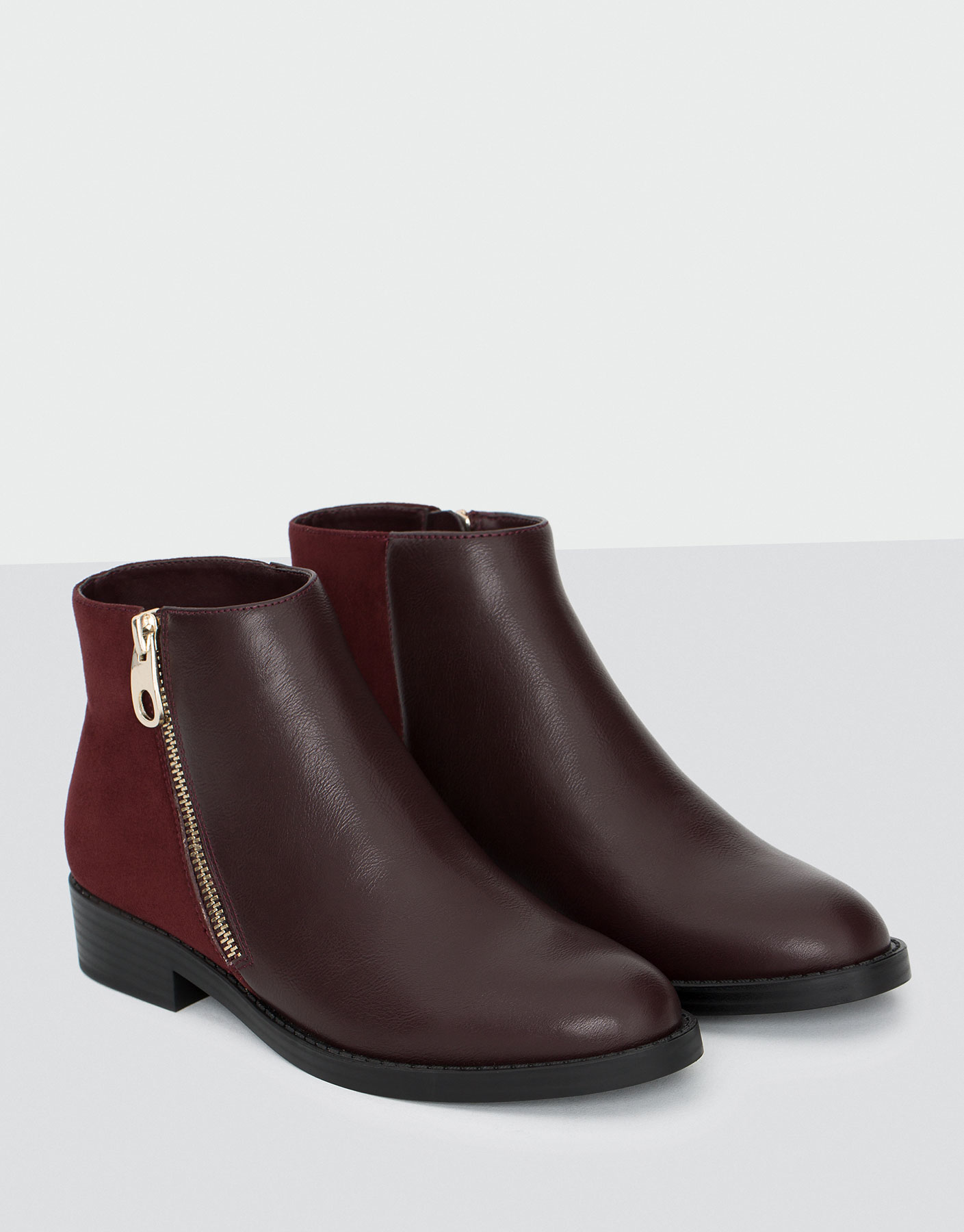 pull on leather ankle boots