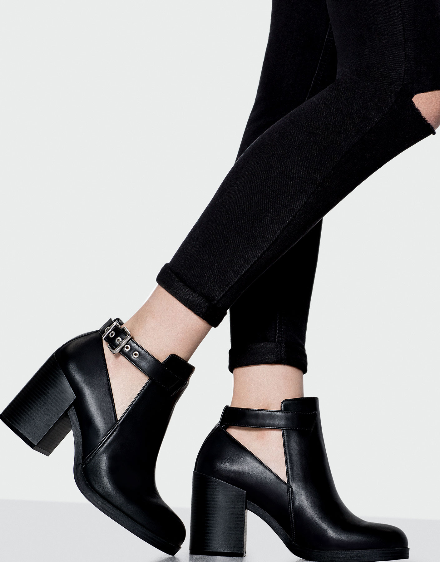 bottines pull and bear femme