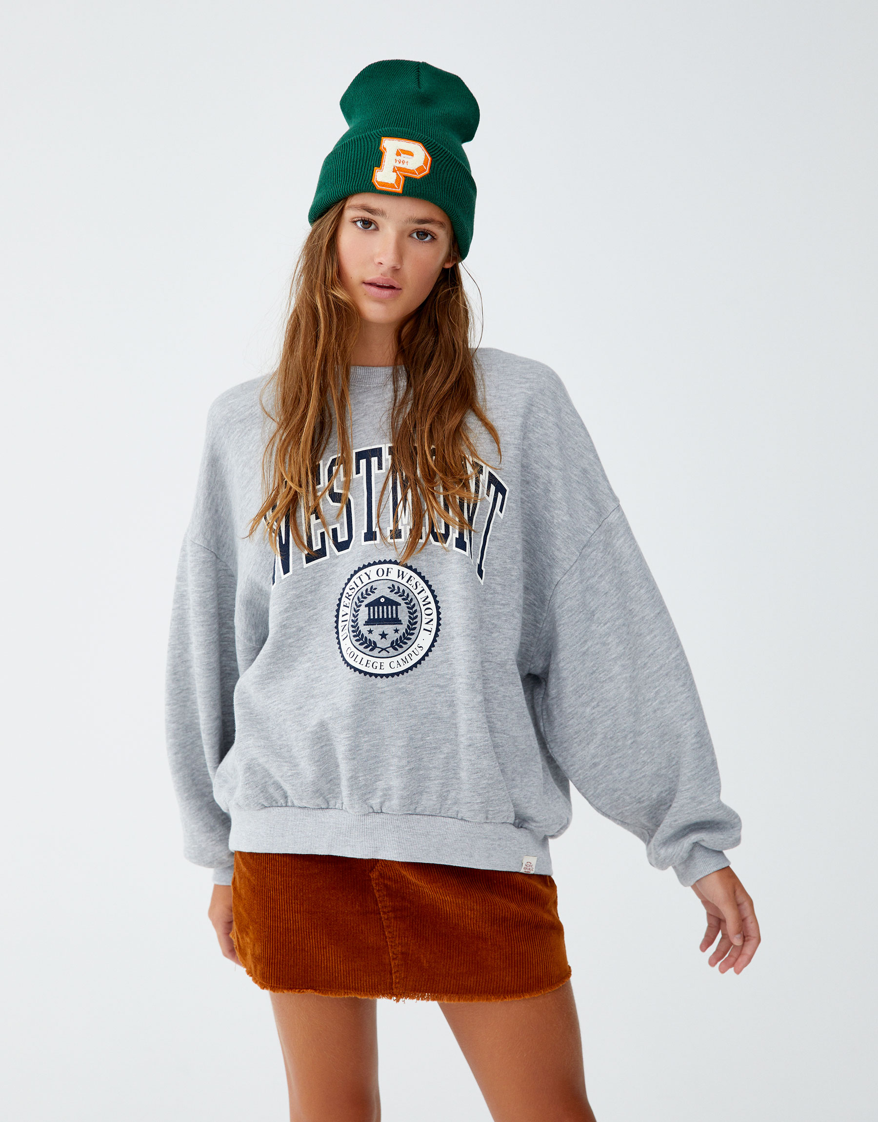 pull and bear college sweatshirt