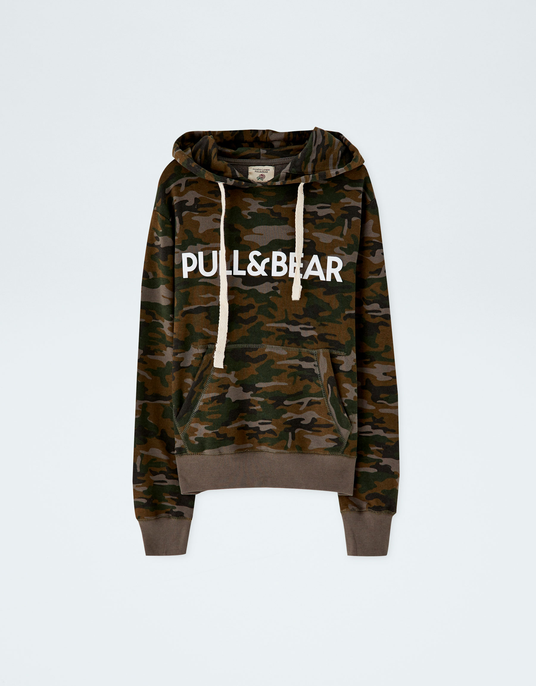 pull and bear hoodie camo