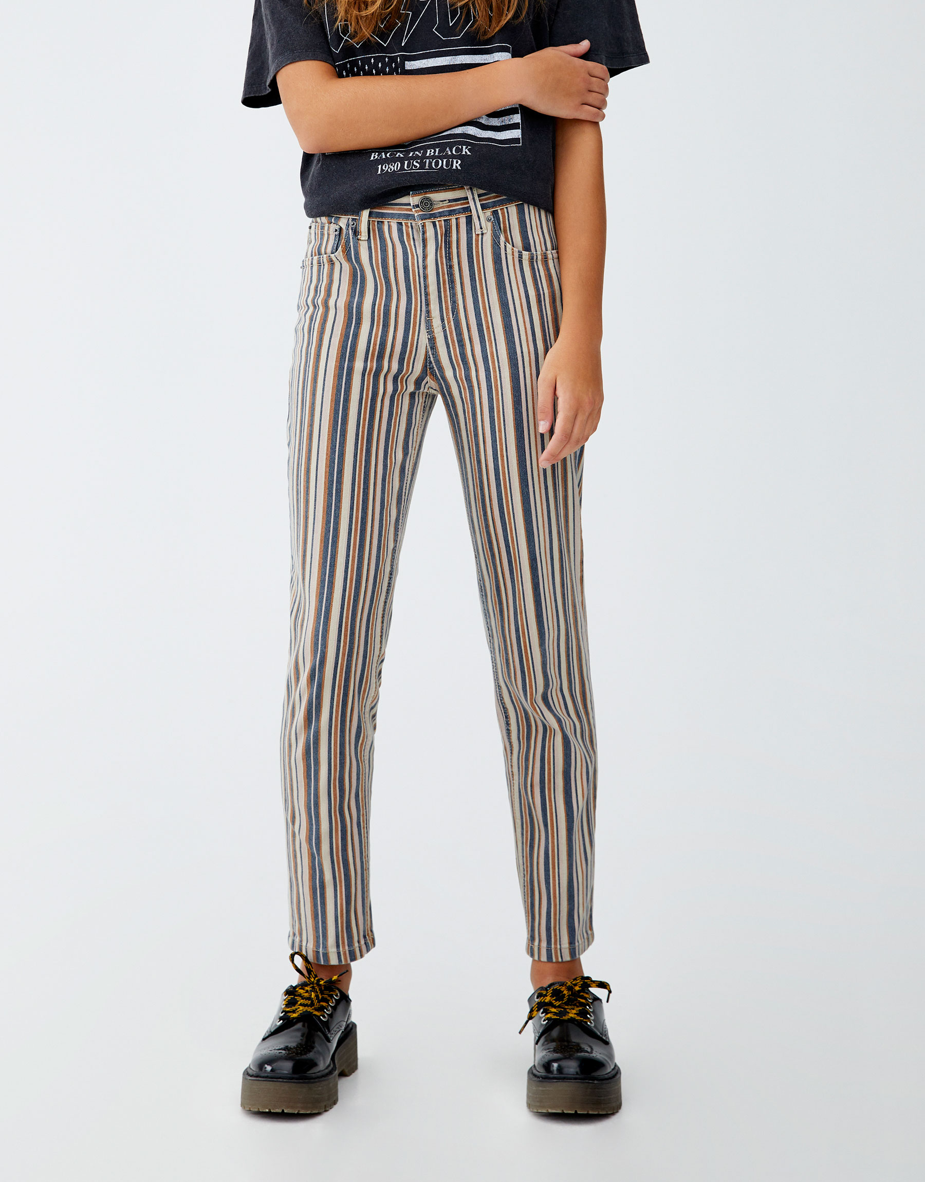 multi stripe trousers