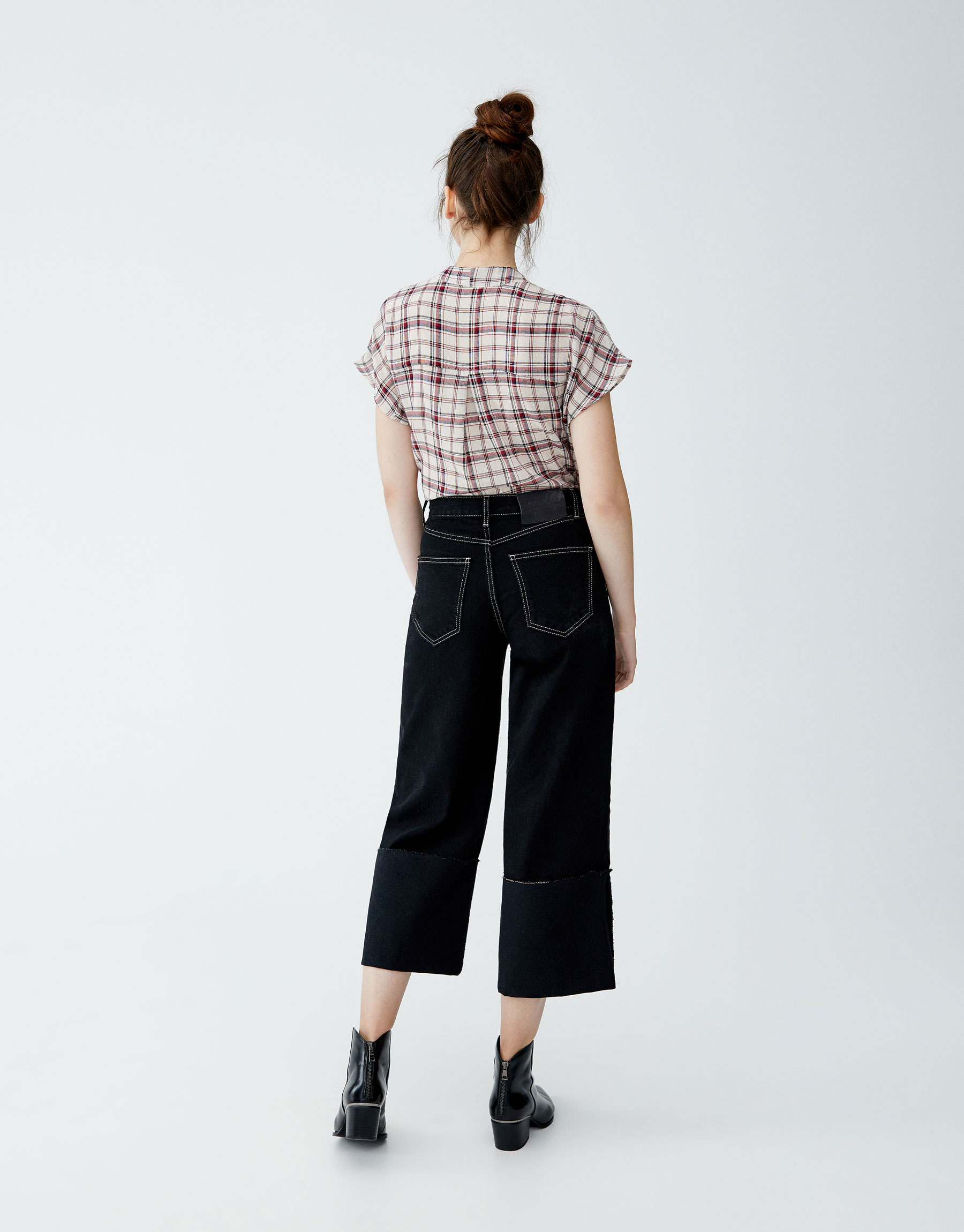 jeans wide leg pull and bear