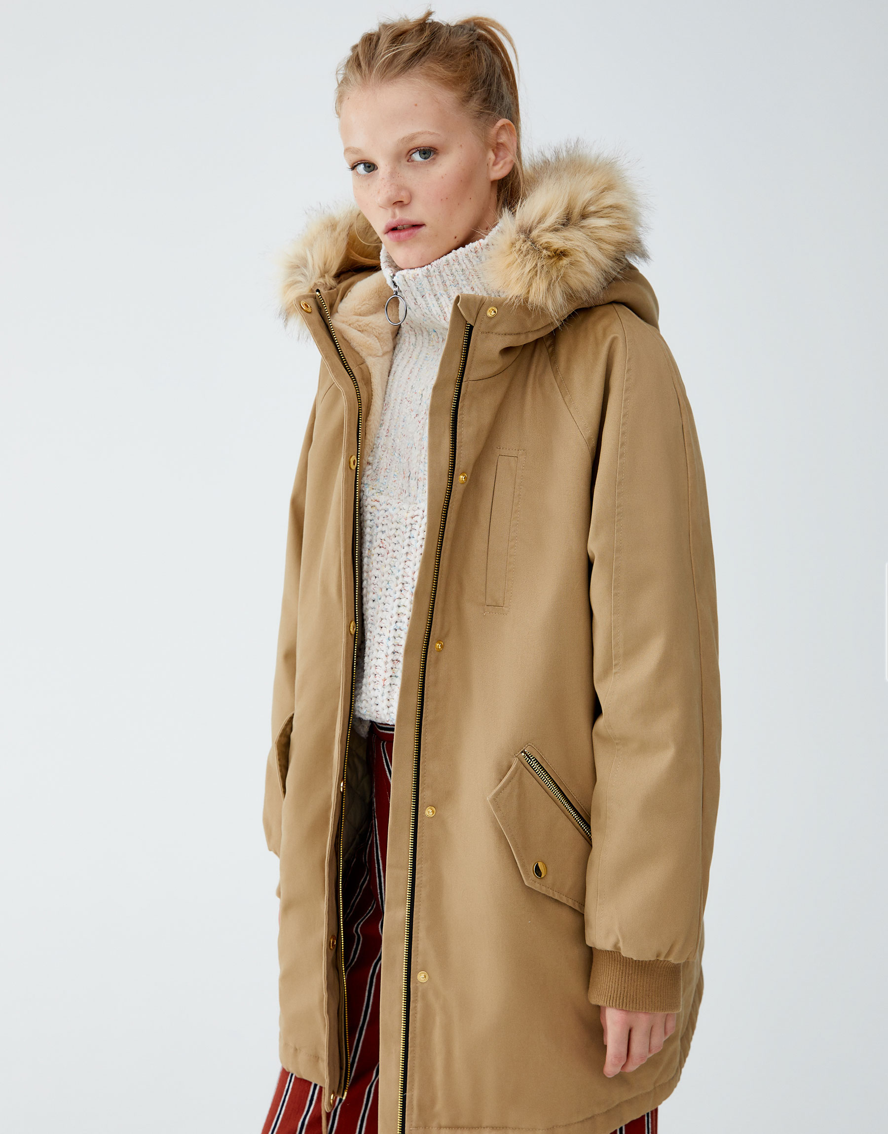 anorak with fur hood