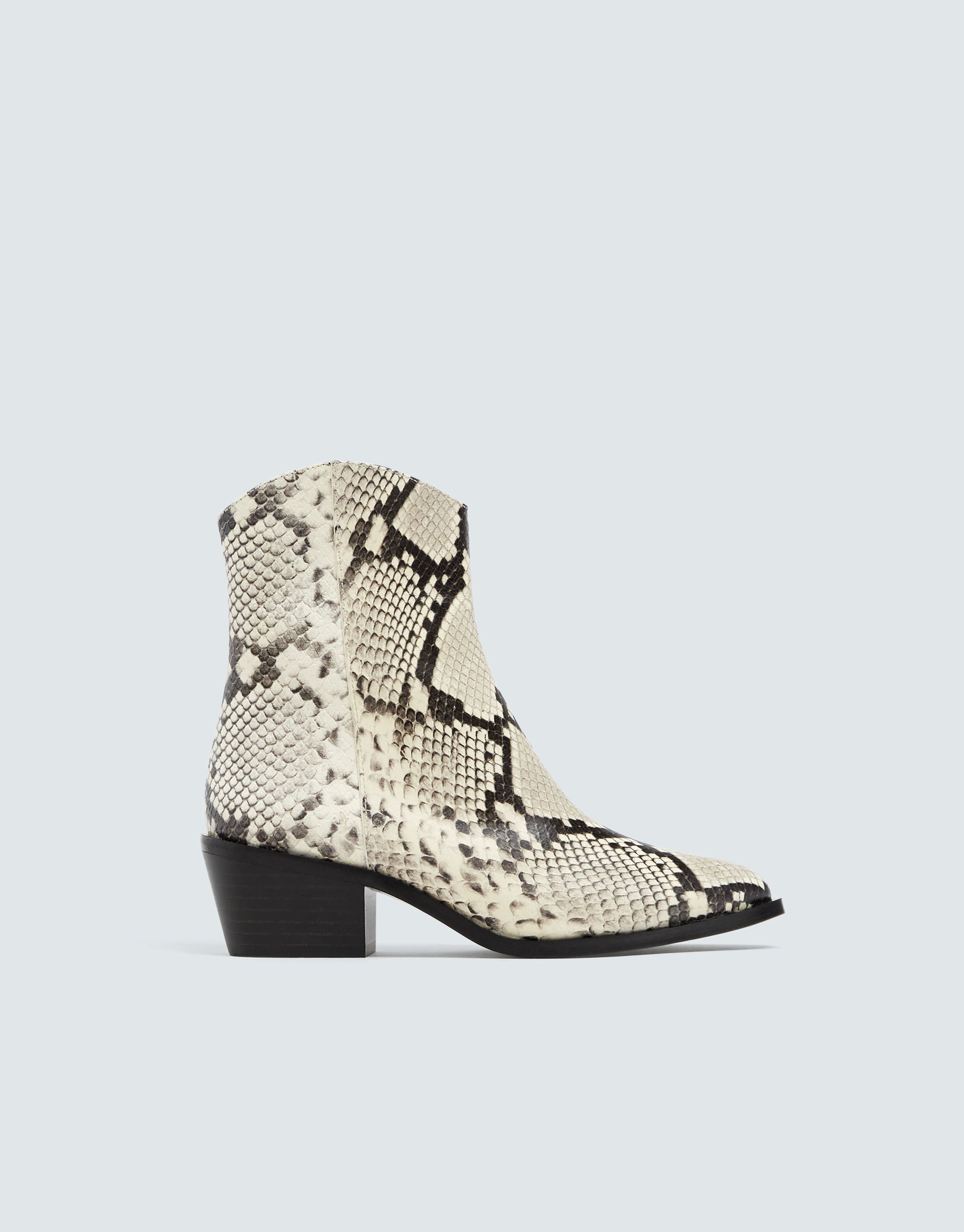 snakeskin cowboy booties