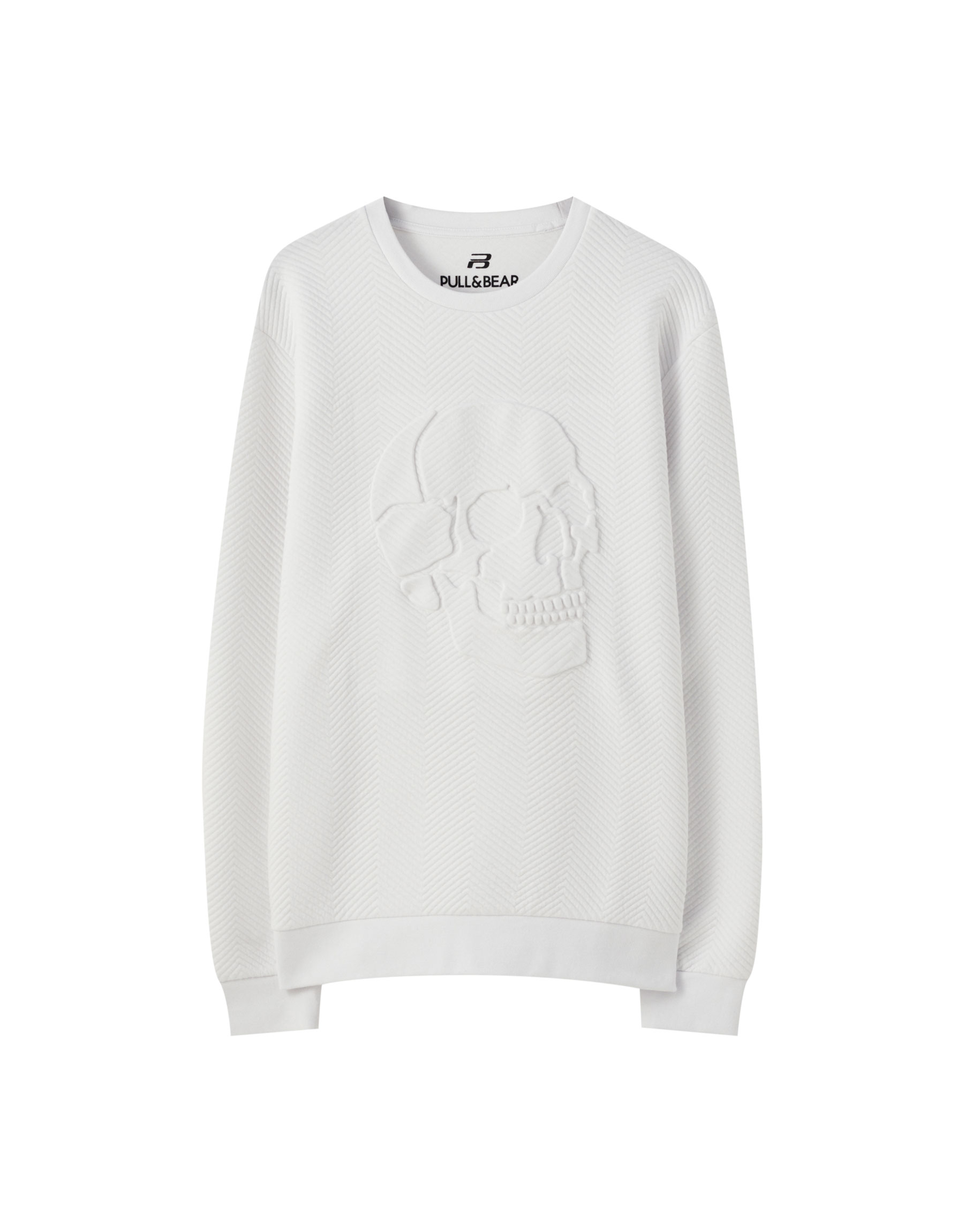 Sudadera calavera acolchada Pull \u0026 Bear a un precio más barato - Shoptize