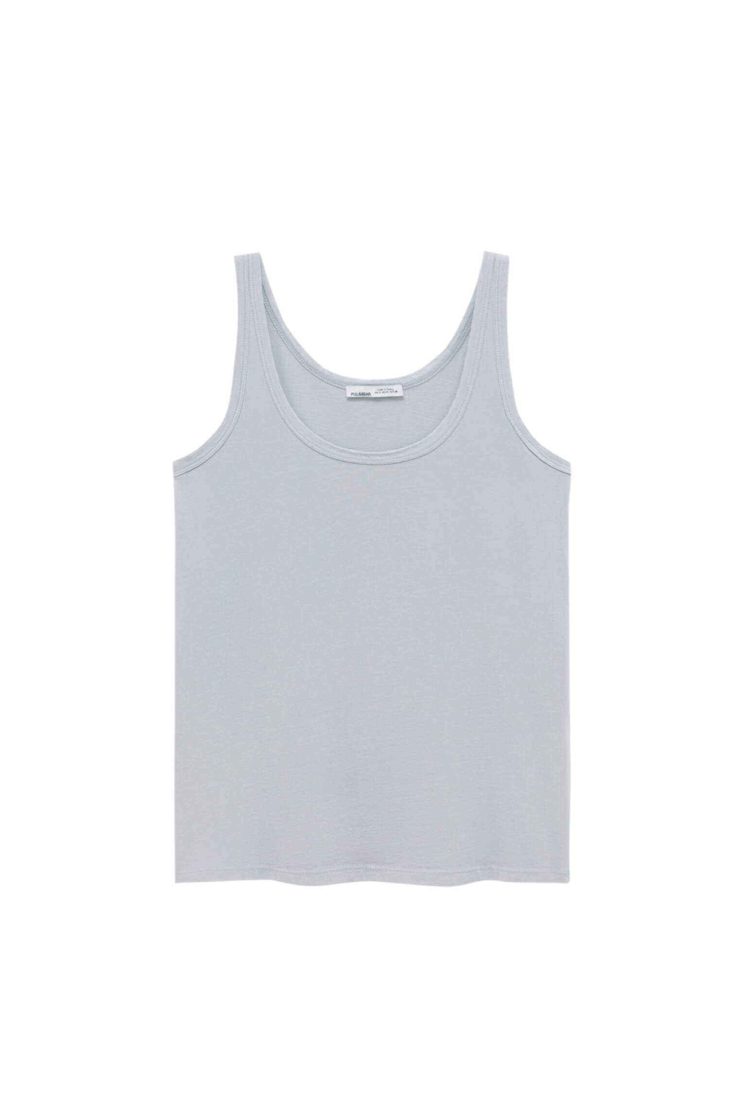 Pull&bear Femme T-shirt Basique 100 % Coton à Bretelles Larges Et Col Rond, Disponible En Plusieurs 