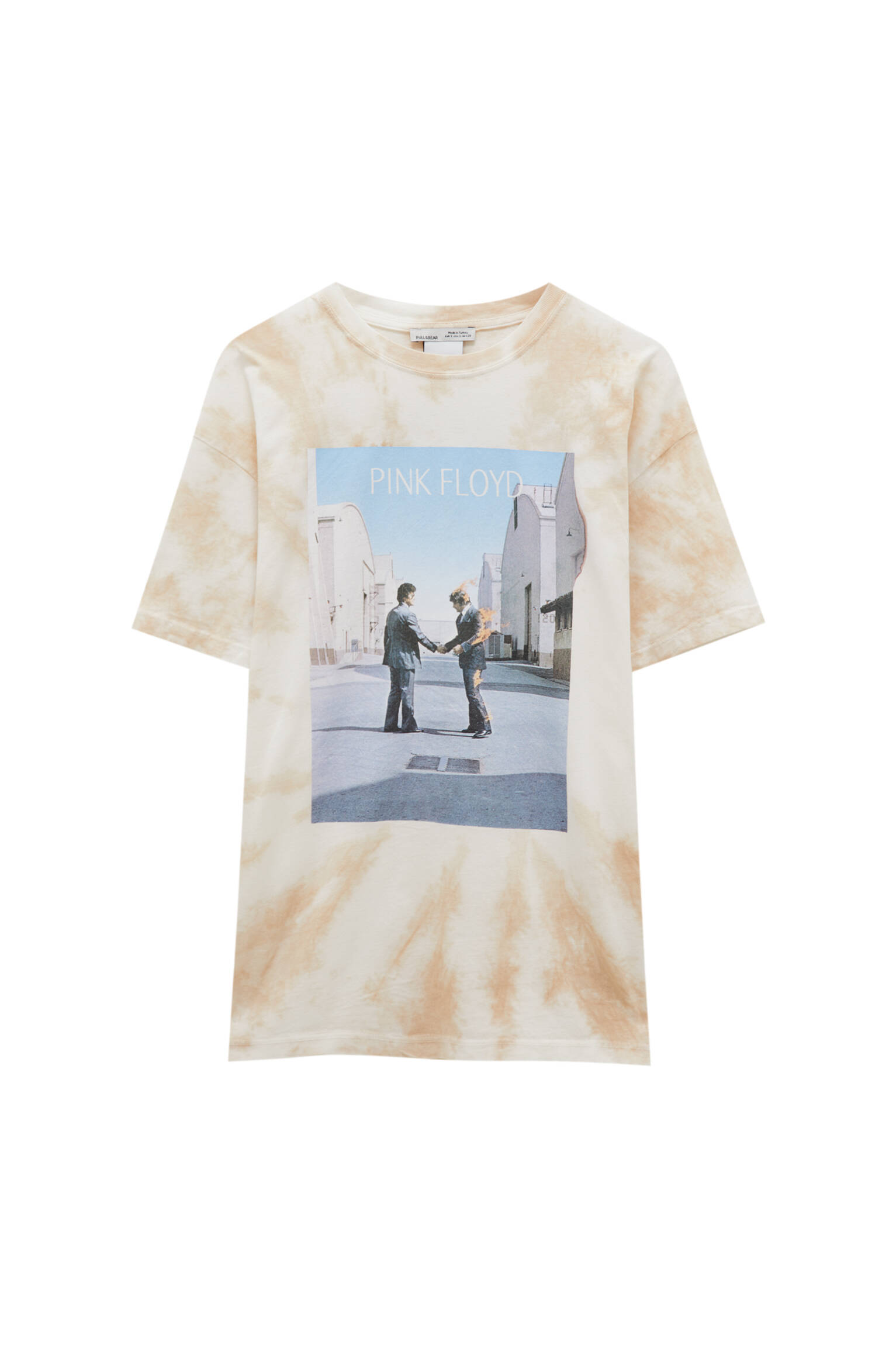Pull&bear Femme T-shirt Pink Floyd Sur Imprimé Tie-dye, à Col Rond Et Manches Courtes. Divers L