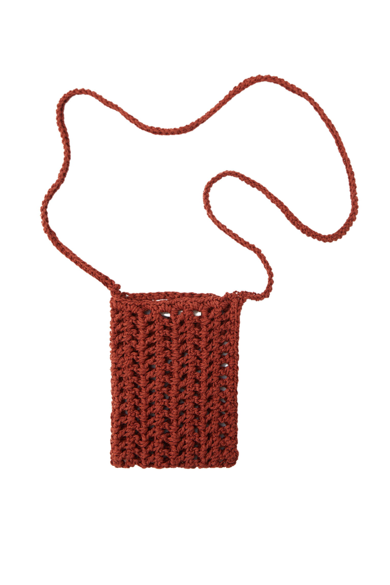 Pull&bear Femme Porte-téléphone En Crochet En Forme De Chevrons. Largeur : 11,5 Cm. Longueur : 15 Cm