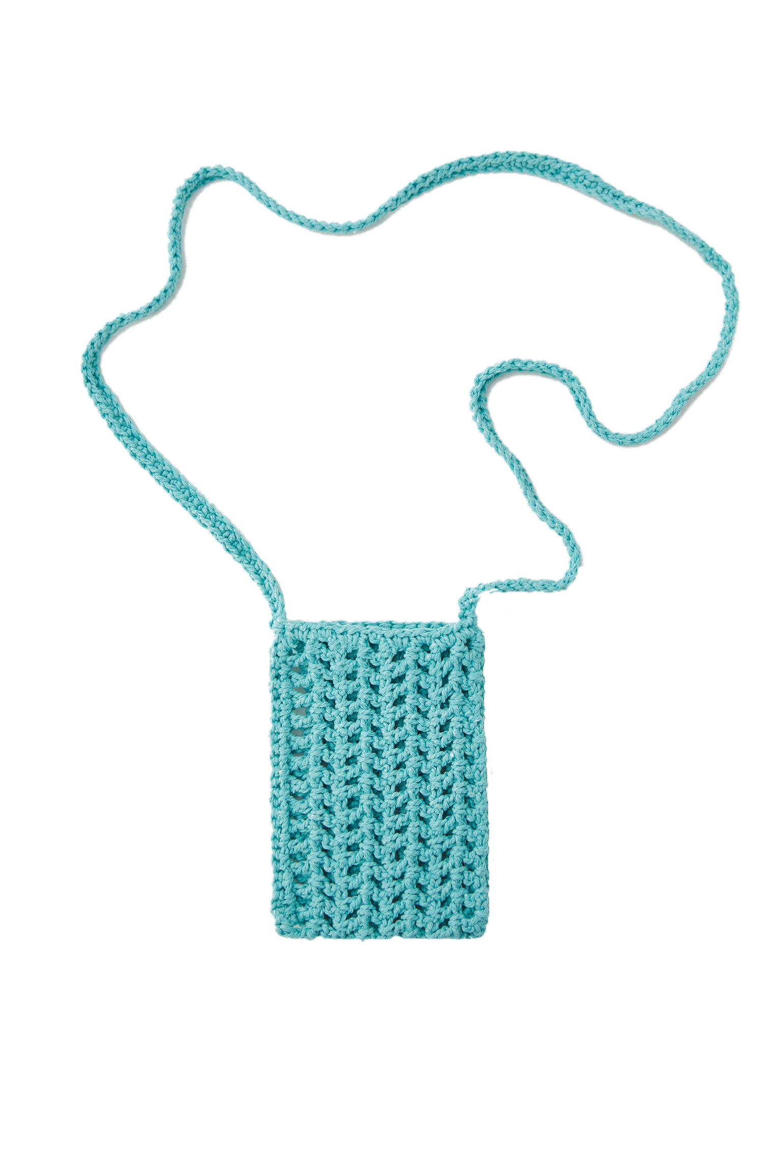 Pull&bear Femme Porte-téléphone En Crochet En Forme De Chevrons. Largeur : 11,5 Cm. Longueur : 15 Cm