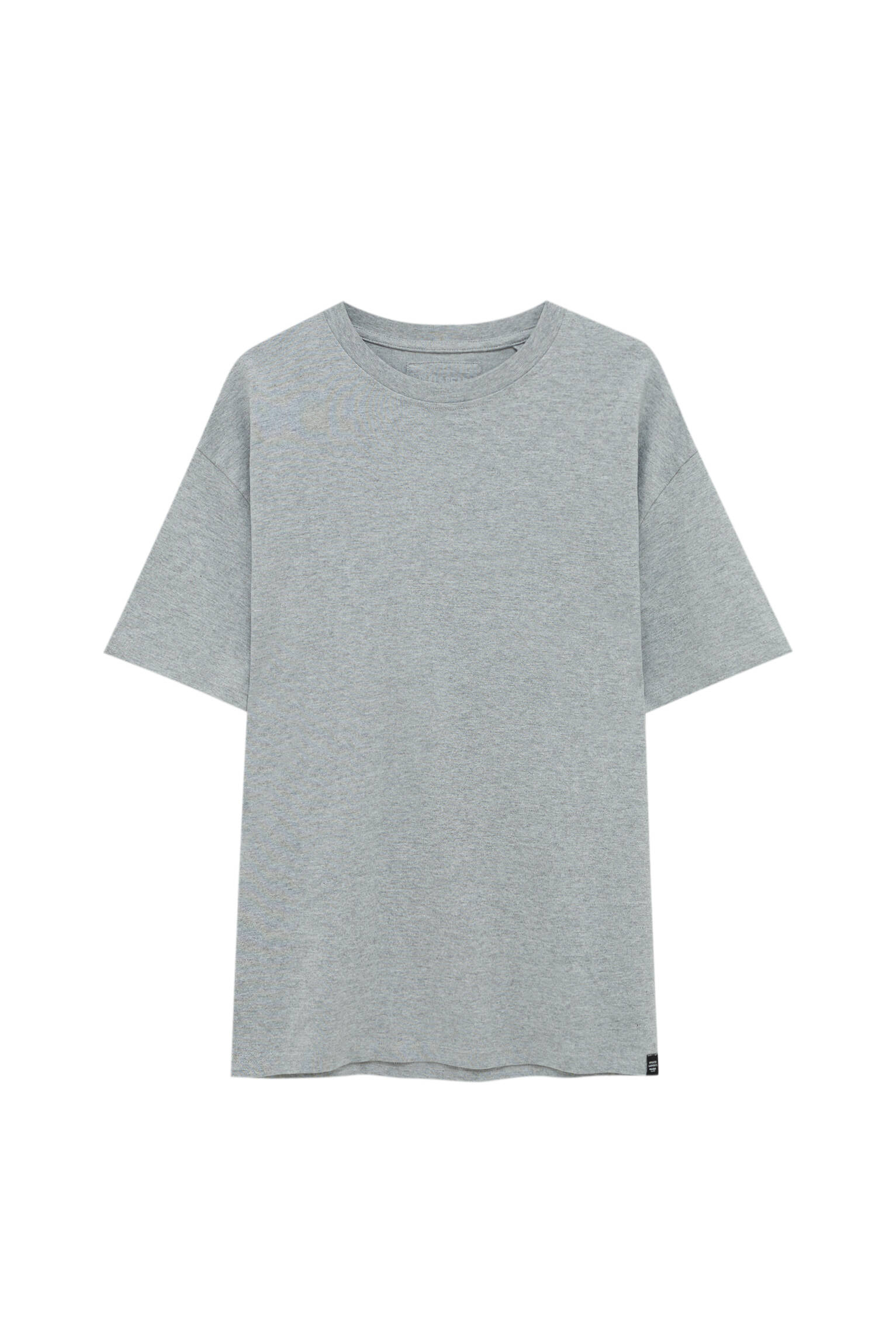 Pull&bear Homme T-shirt Relaxed Fit Oversize En Coton Premium, à Manches Courtes Et Col Rond, Disponible En Plusieurs Couleurs. Gris VigorÉ Xl