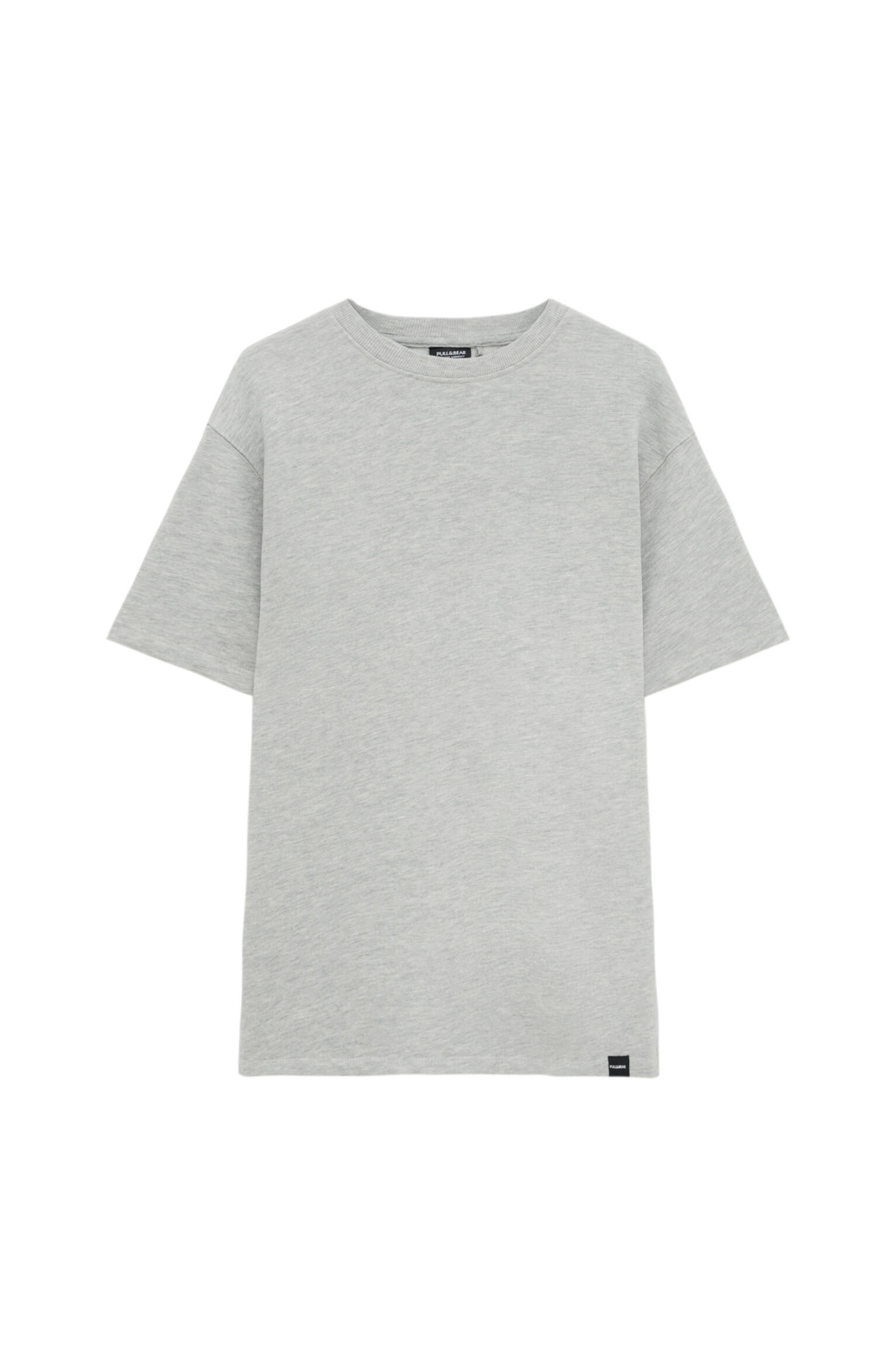 Pull&bear Homme T-shirt Basique En Coton Premium, à Manches Courtes Et Col Rond, Disponible En Plusieurs Couleurs. Gris Moyen Xl