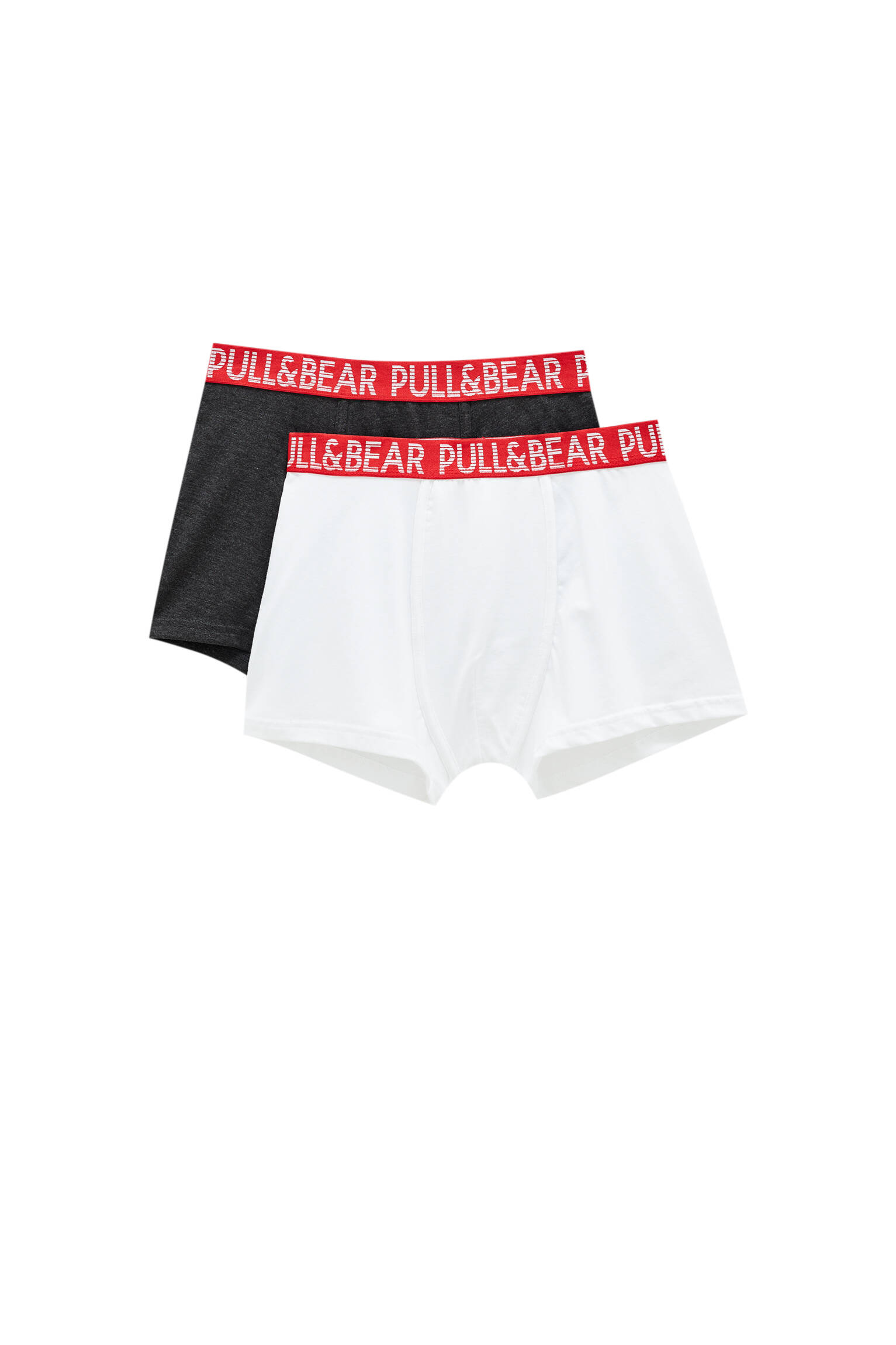 Pull&bear Homme Lot De Deux Boxers En Plusieurs Couleurs à Taille élastique Rouge Et Logo Contrastan