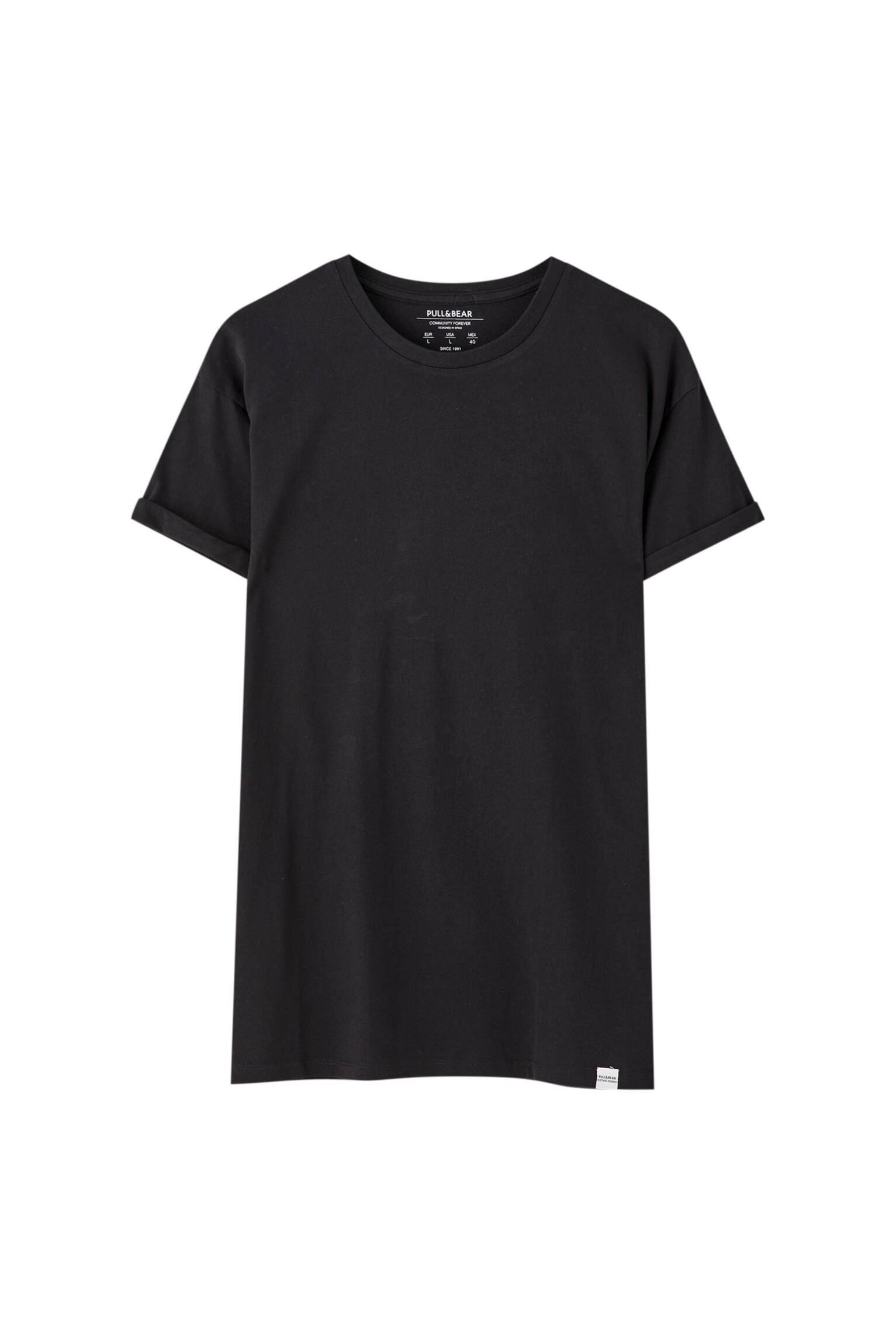 Pull&bear Homme T-shirt Basique Muscle Fit 100 % Coton à Manches Courtes Et Col Rond, Disponible En 