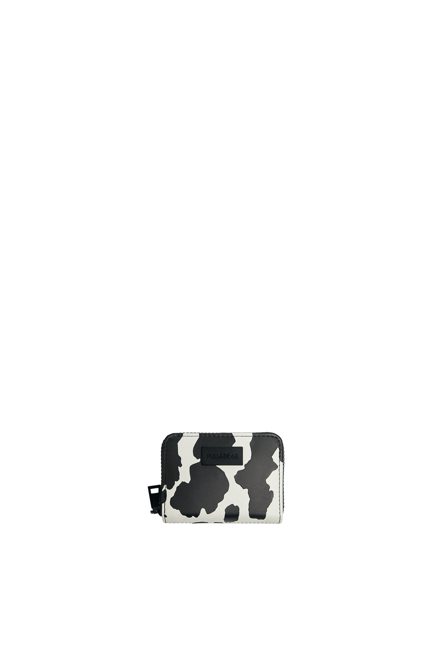 Pull&bear Femme Portefeuille En Tissu à Imprimé Animal Noir Et Blanc, Avec Fermeture Éclair. Hauteur x Largeur x Profondeur : 11 x 8 x 2,5 cm. Noir M