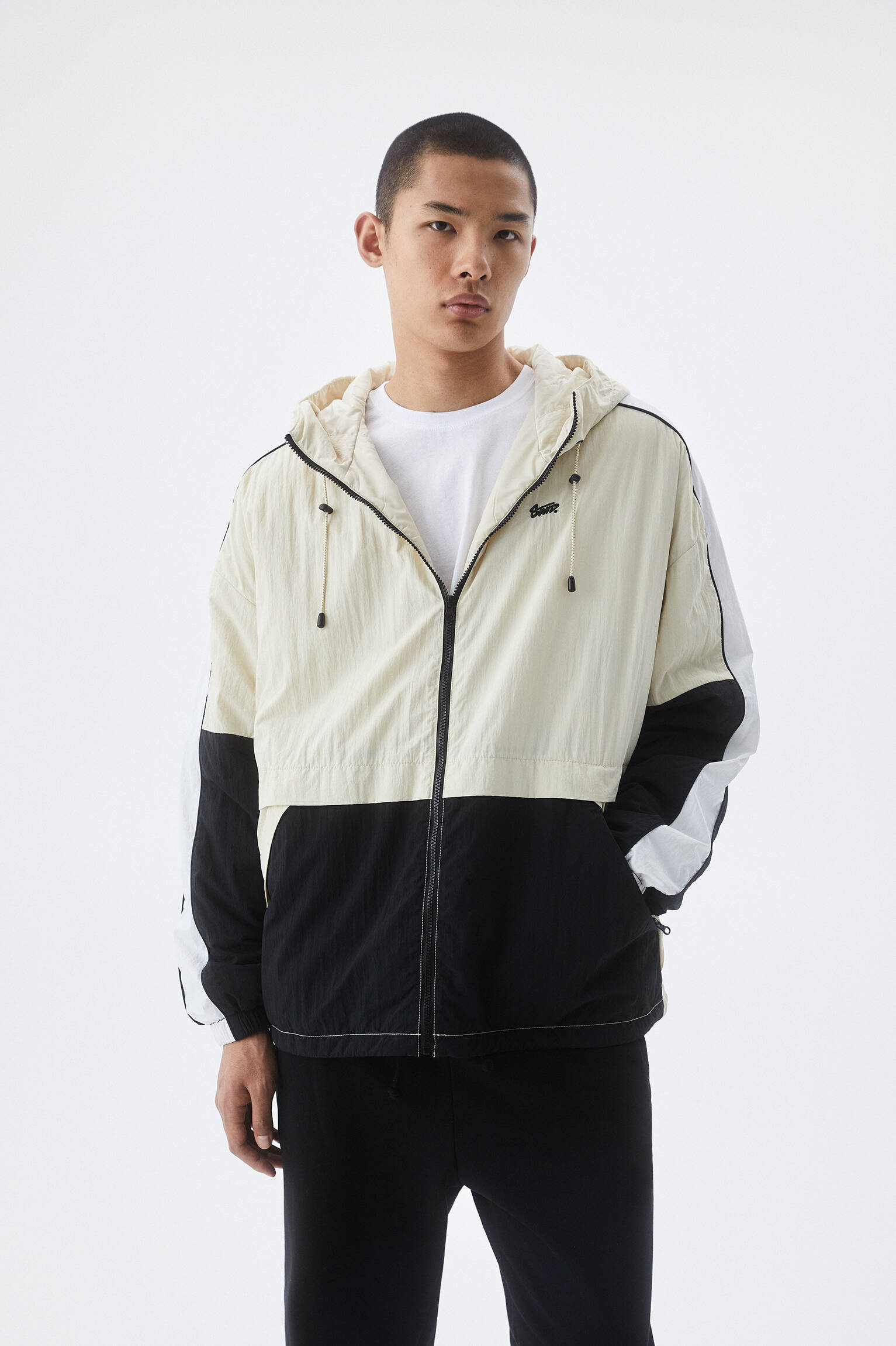 Veste Trucker Denim Sherpa Pull & Bear – Taille L, Occasion Très Bon état, Style Aviateur