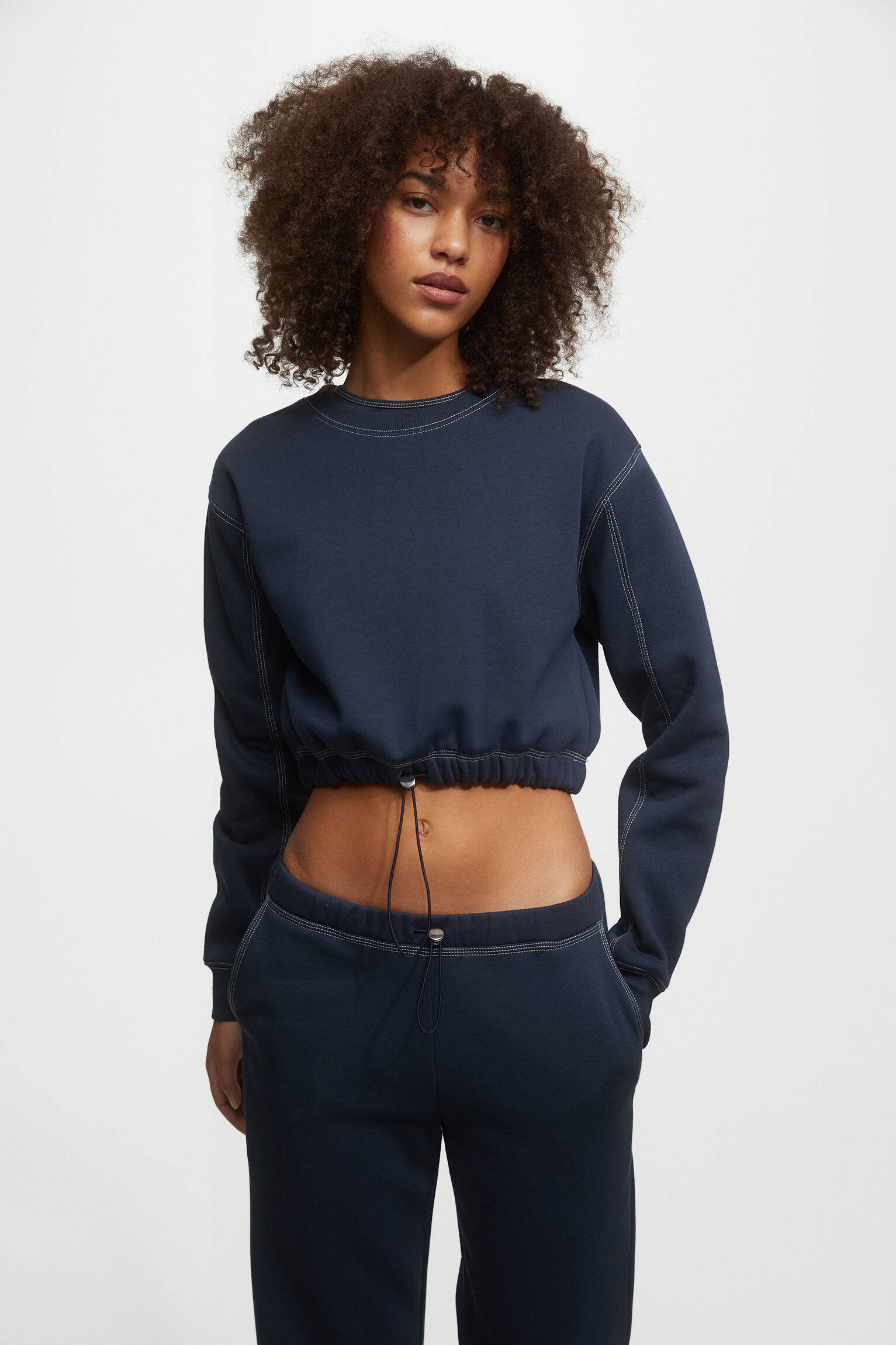 PULL&BEAR Pull Femme Vert Casual Tricot (EU 36