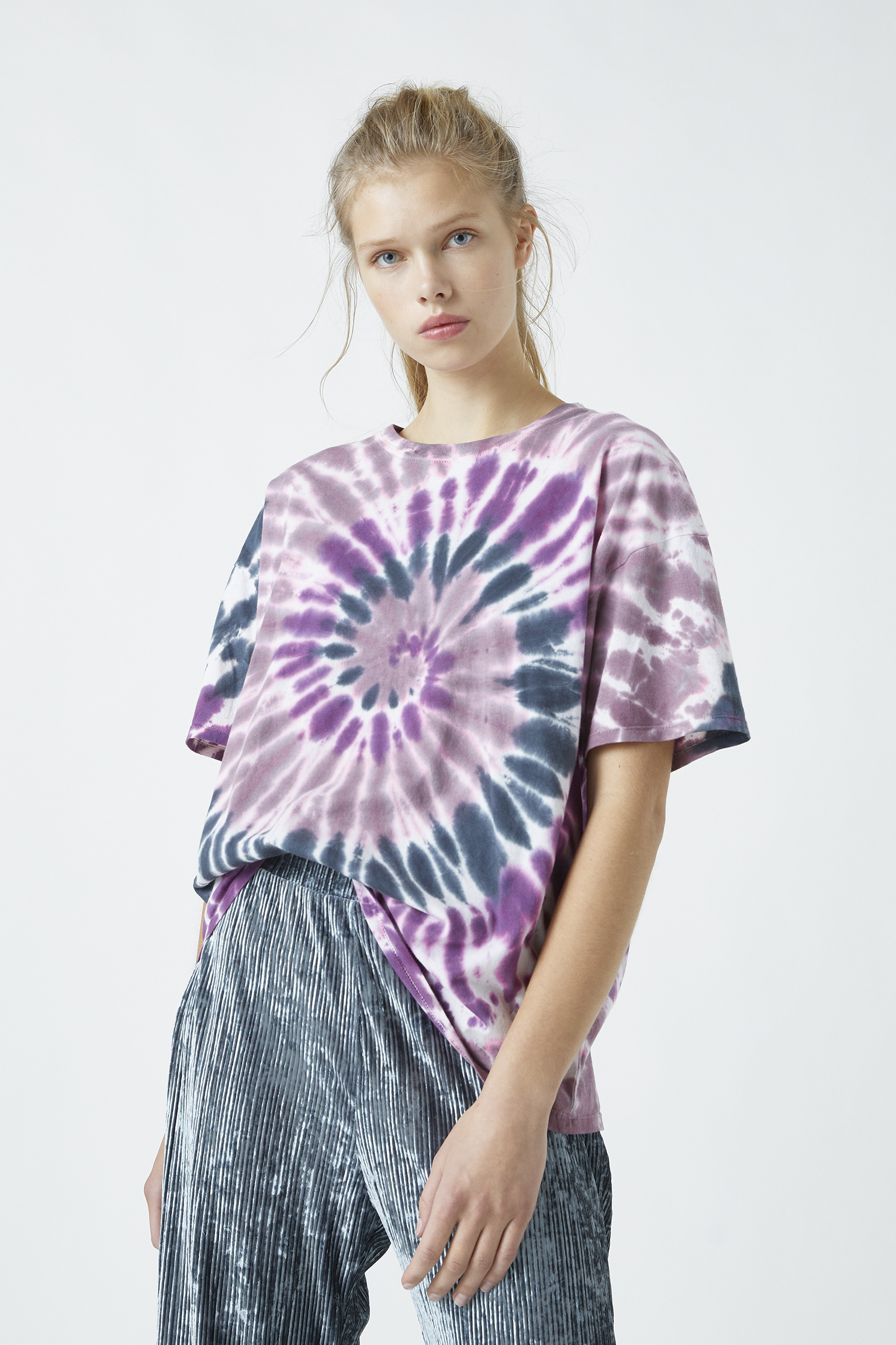pull and bear tie dye moletom com capuz