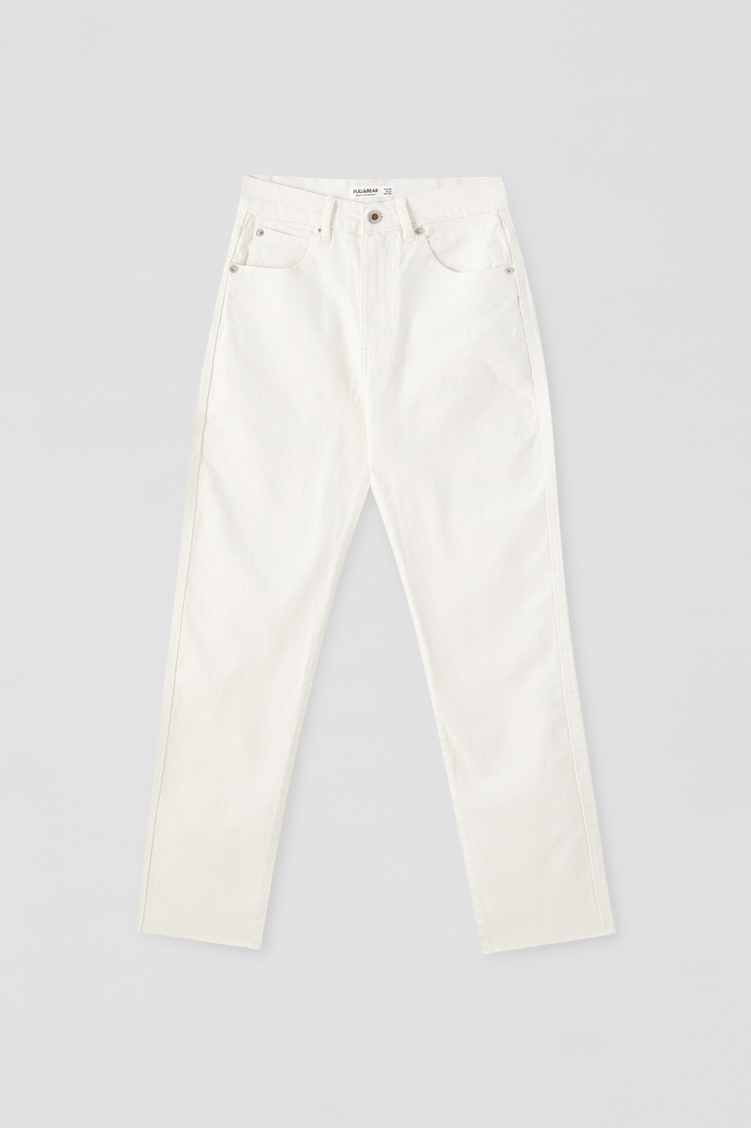 mom fit white jeans