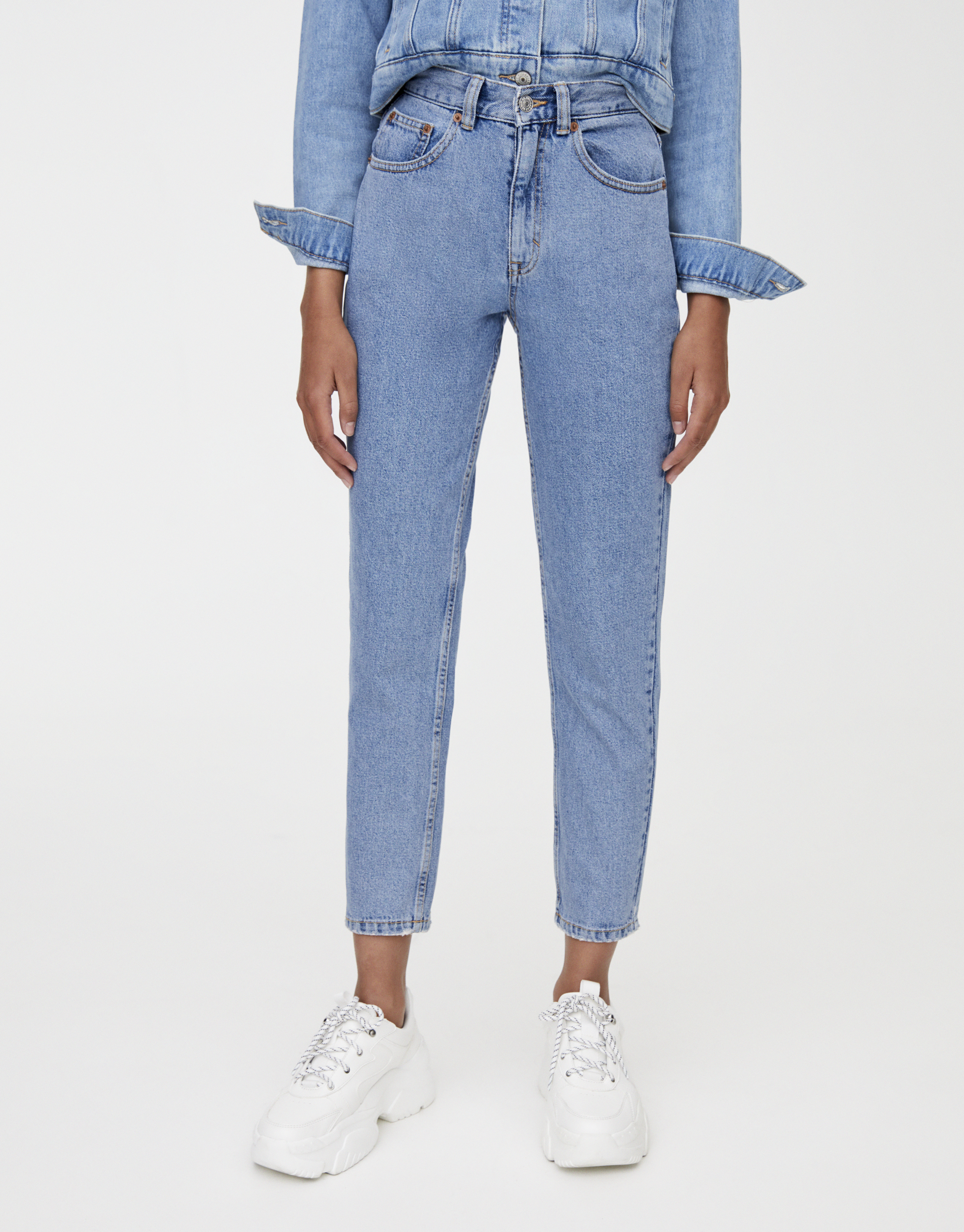 mom fit basic jeans pull and bear