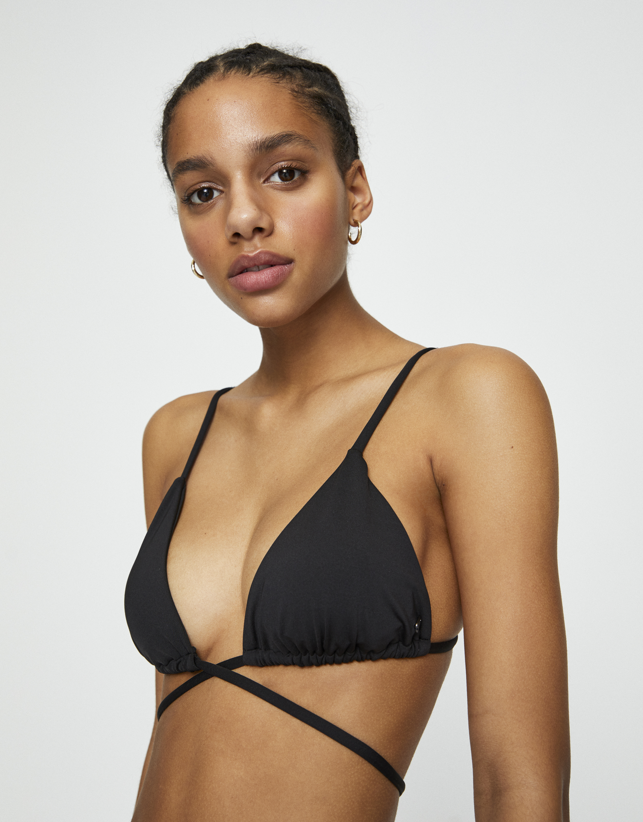 black triangle bathing suit top