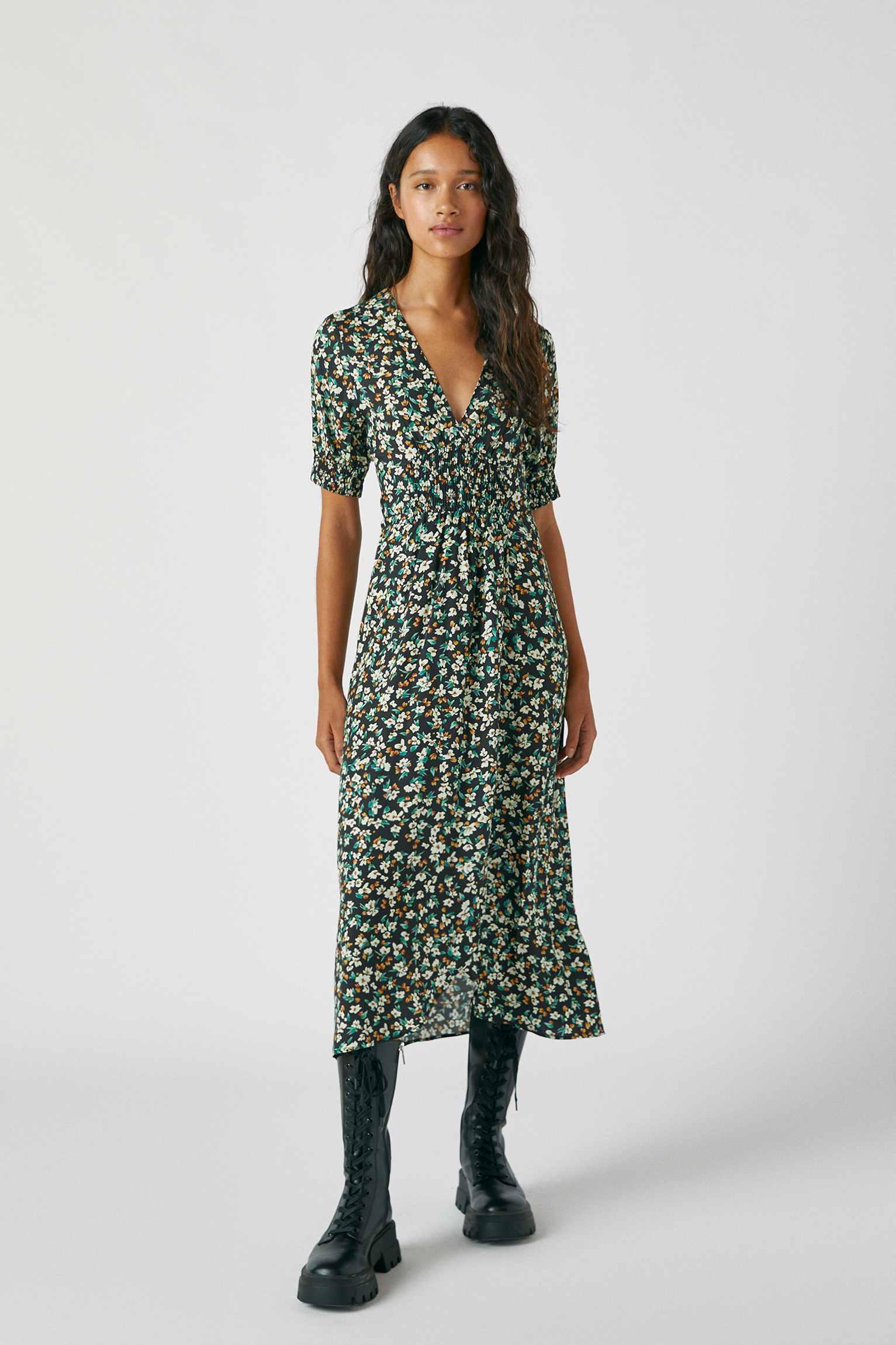 pull and bear midi dress