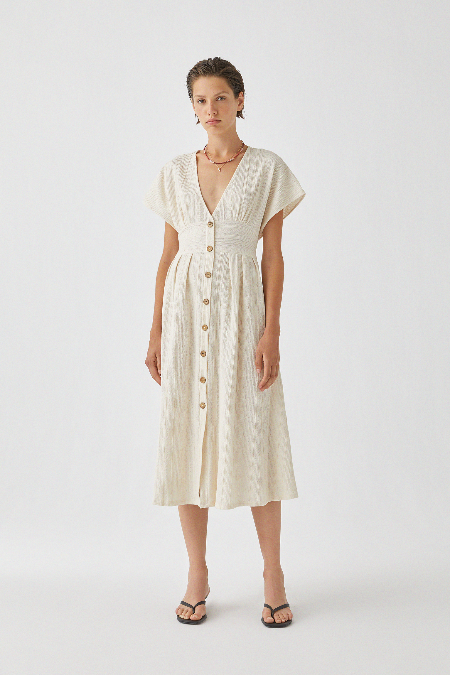 midi dress pull and bear