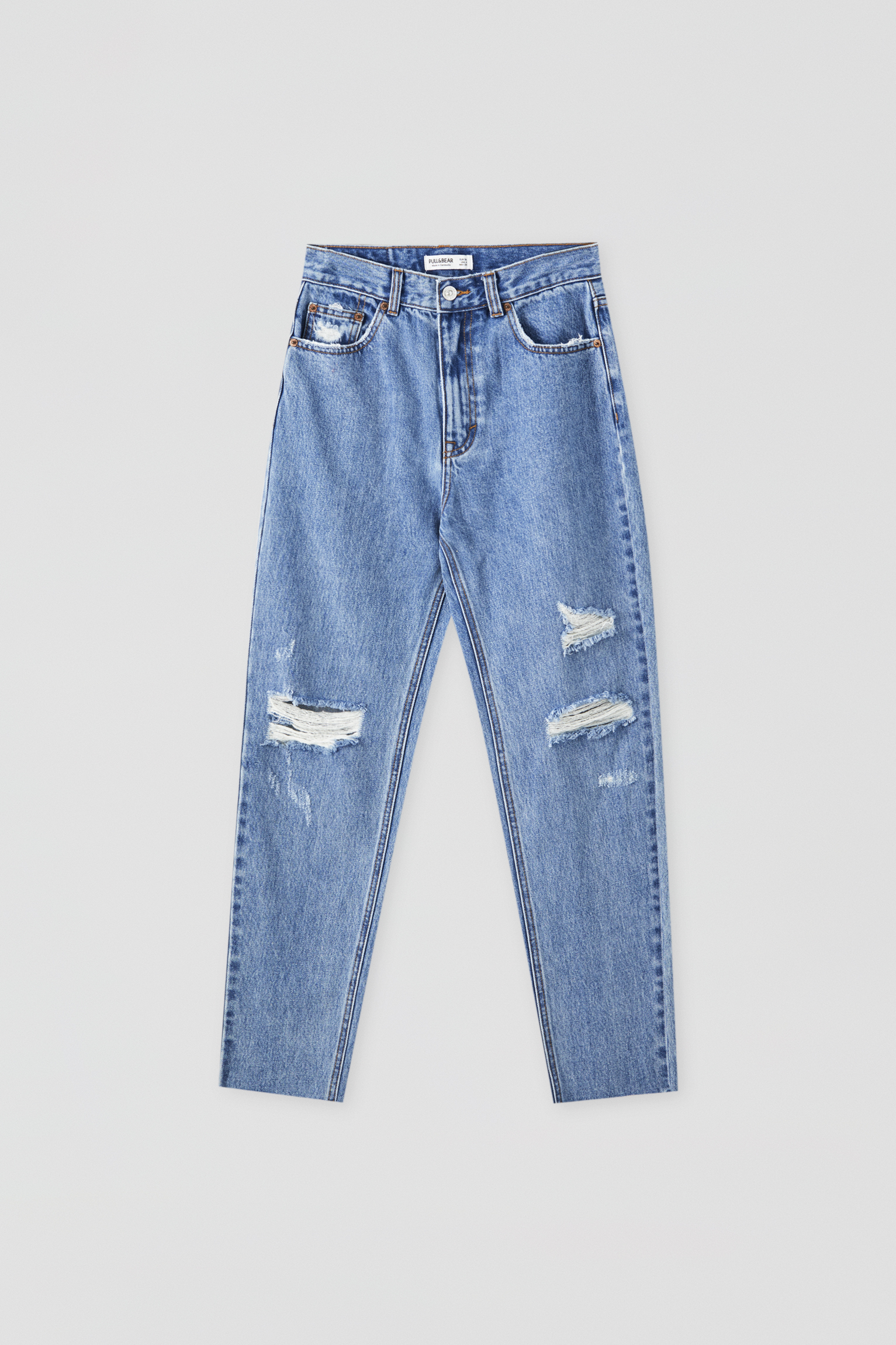 pull and bear ripped mom jeans