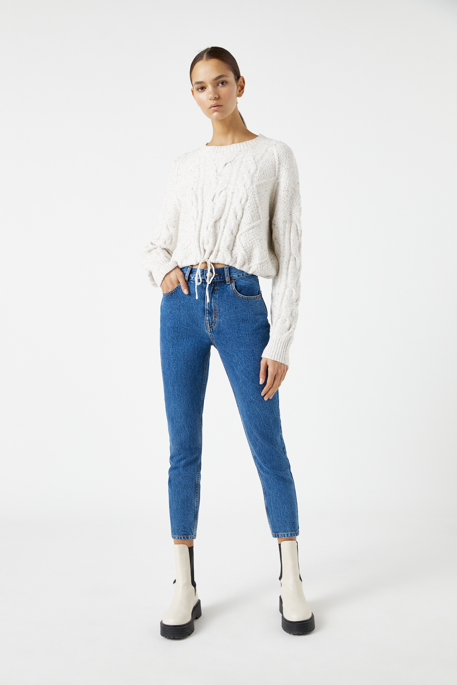 pull and bear mom fit jean