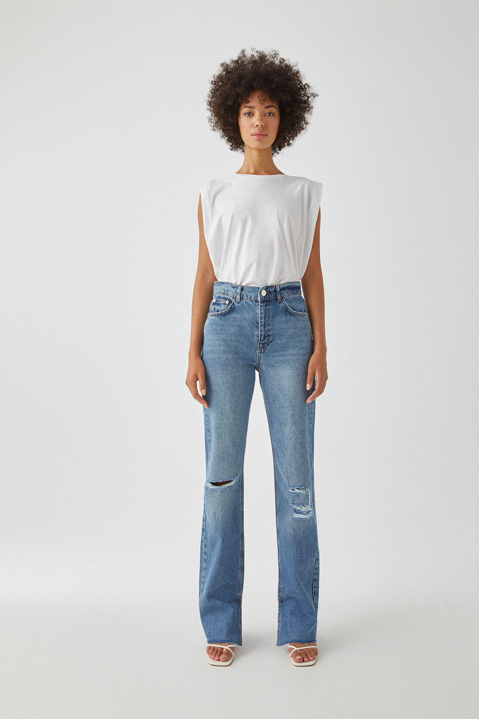 high waisted jeans without belt loops