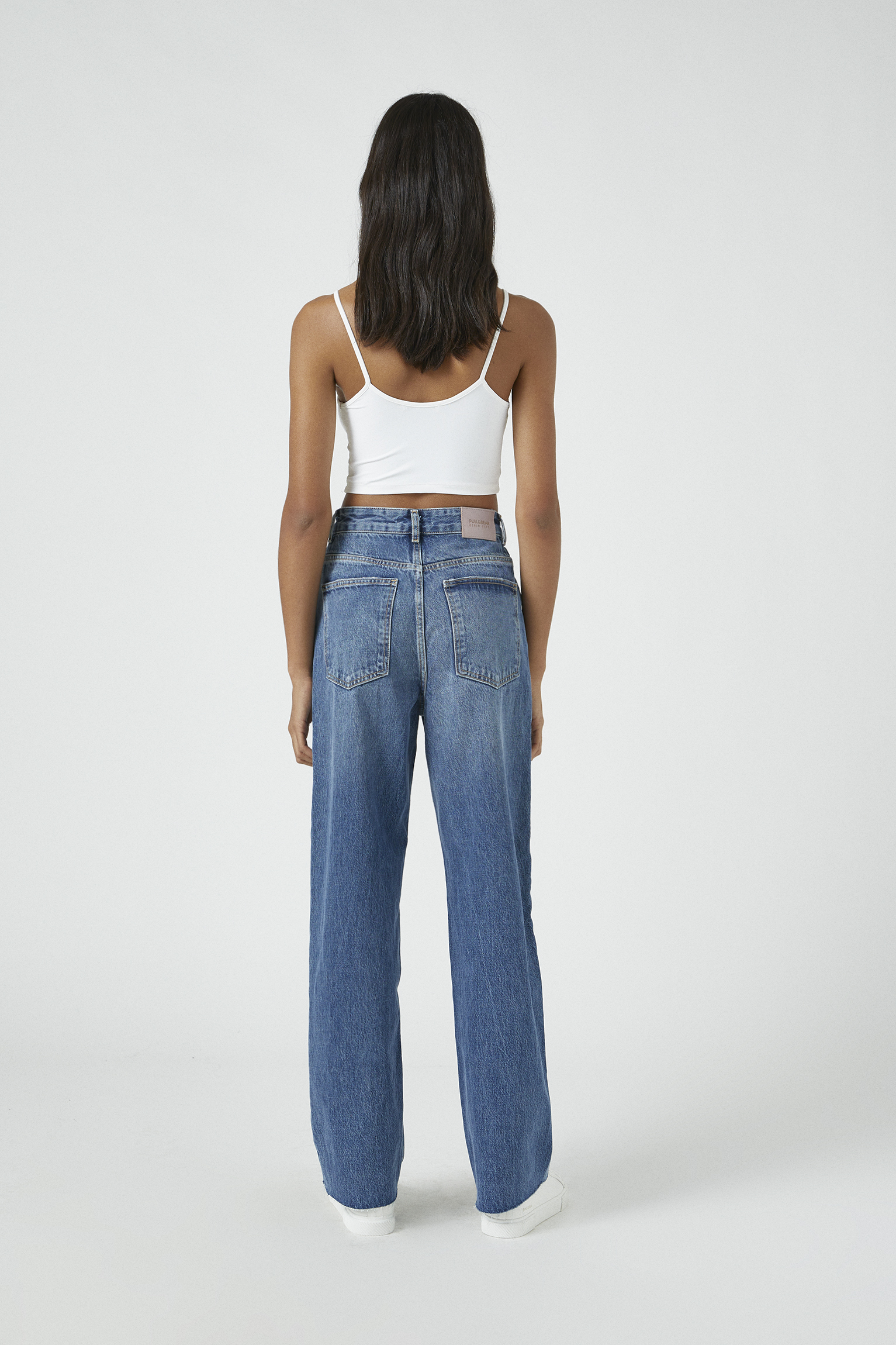 pull and bear wide leg jeans