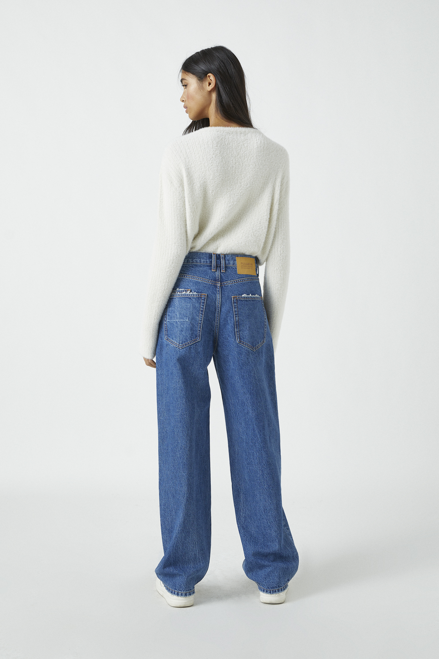 wide leg jeans pull and bear
