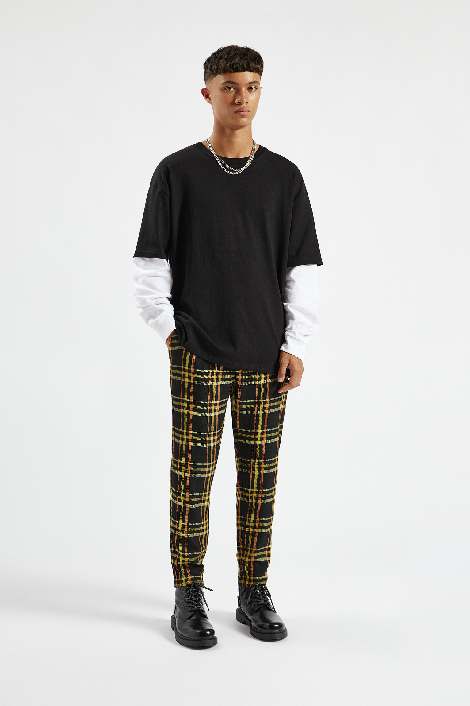 tailored plaid pants