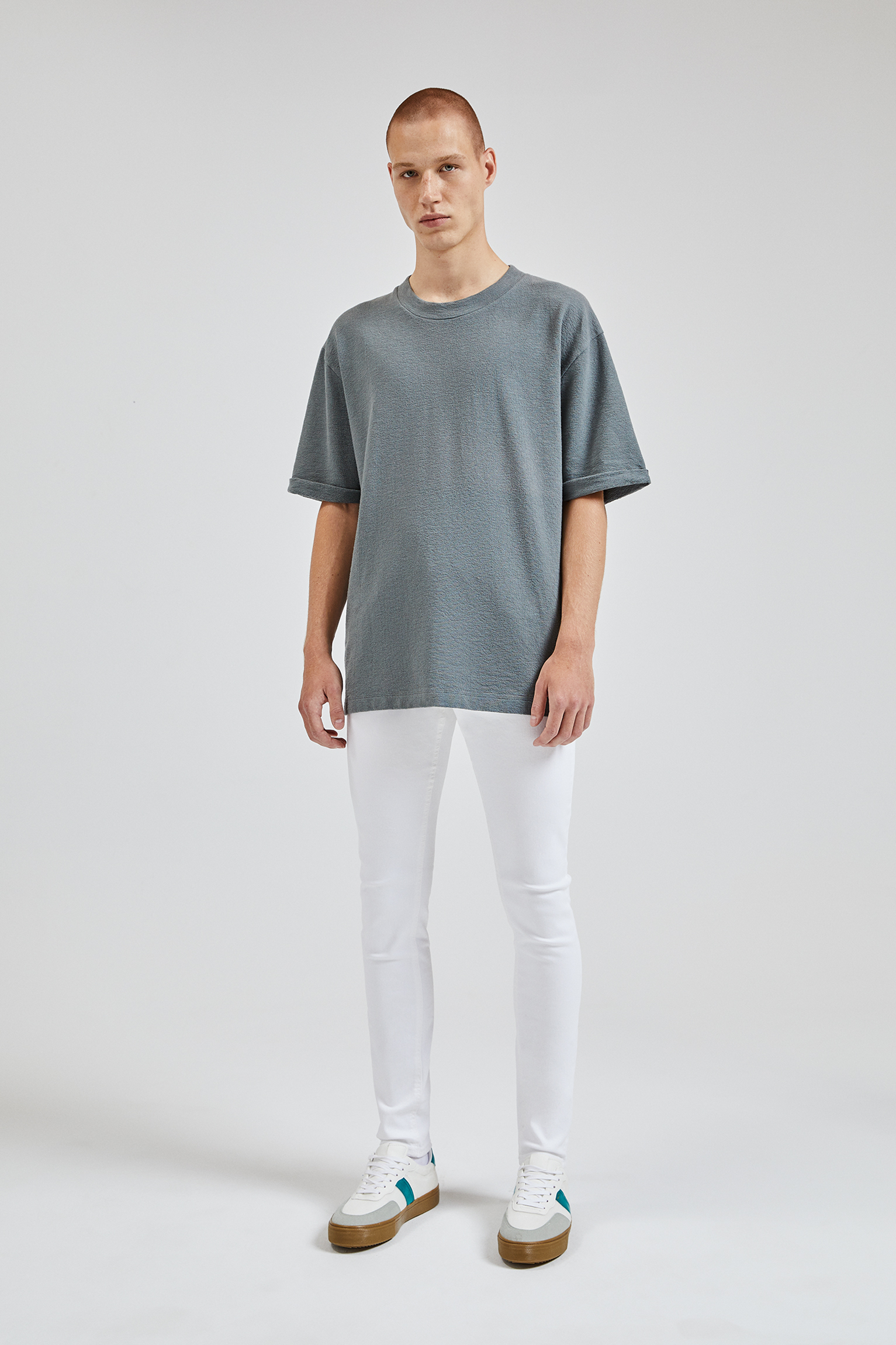 super skinny white shirt