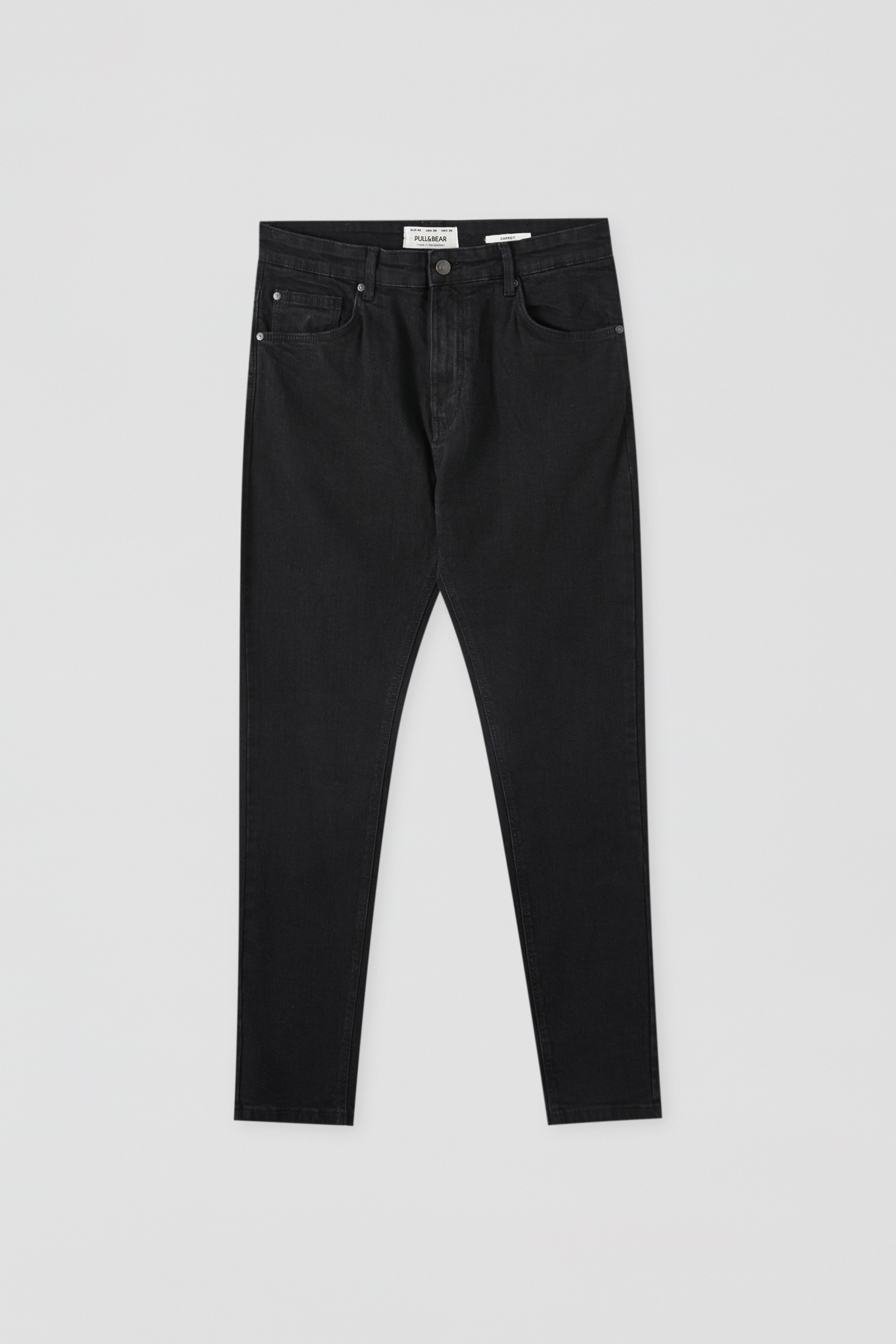 mens black carrot fit jeans