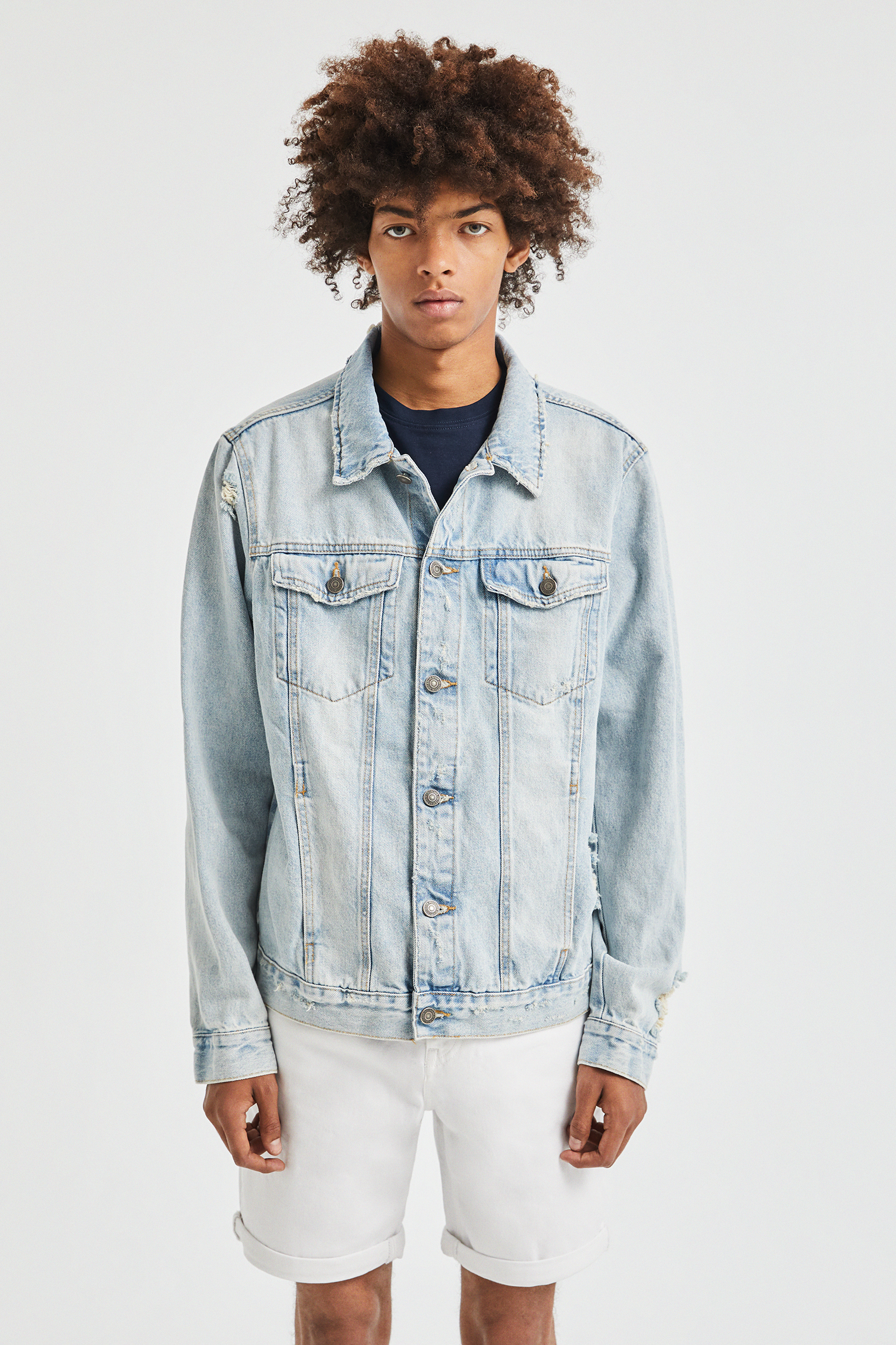 pull and bear mens denim jacket