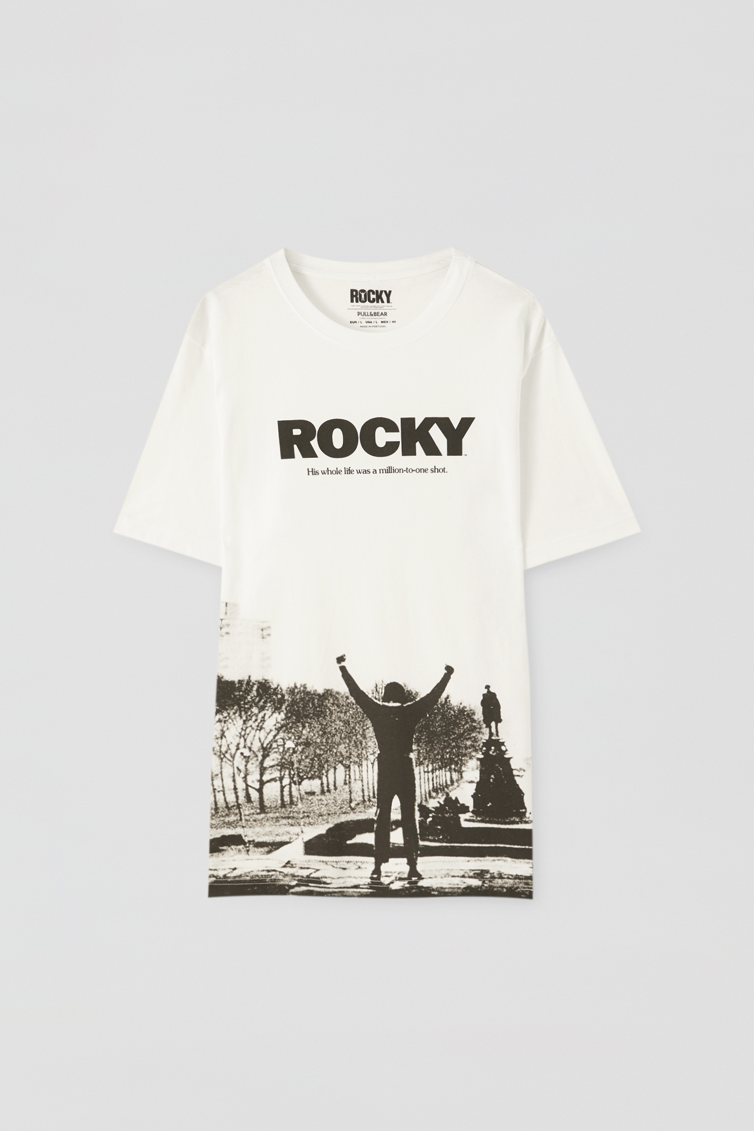 White Rocky Balboa T-shirt - PULL\u0026BEAR