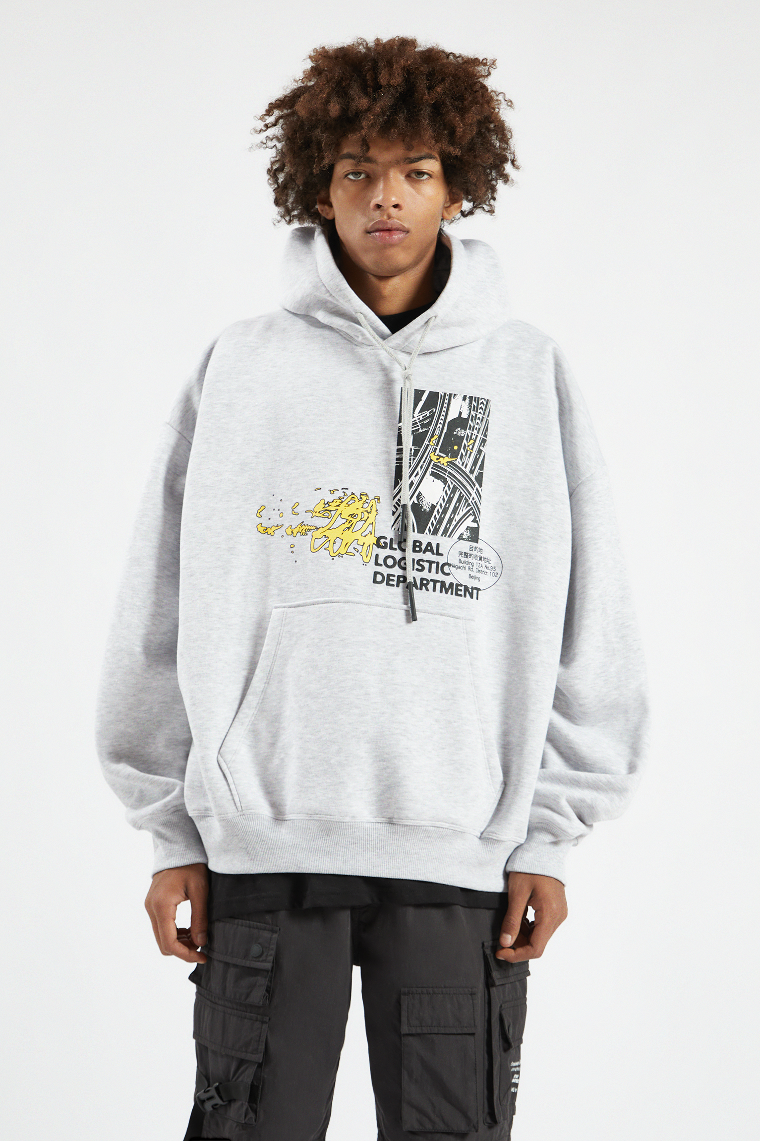 oversized grey sweatshirt