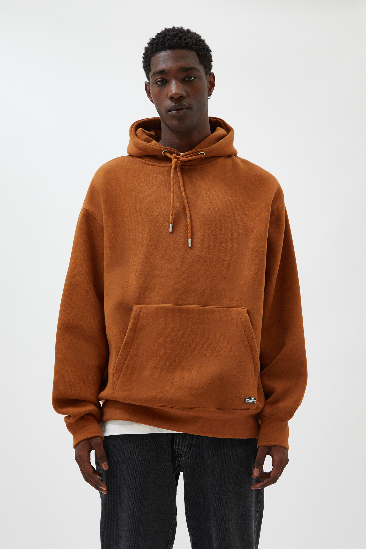 pull and bear orange hoodie