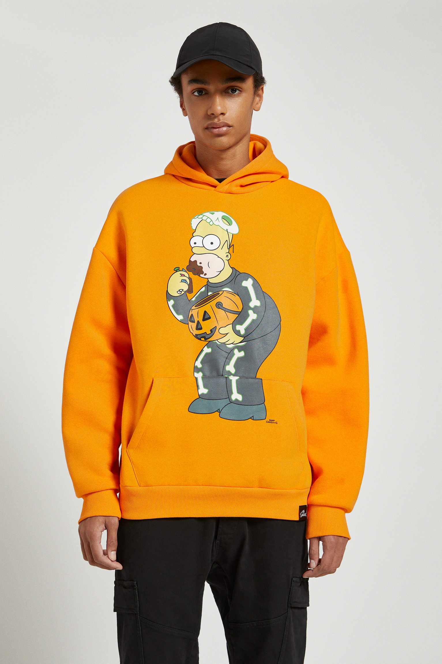 pull and bear orange hoodie