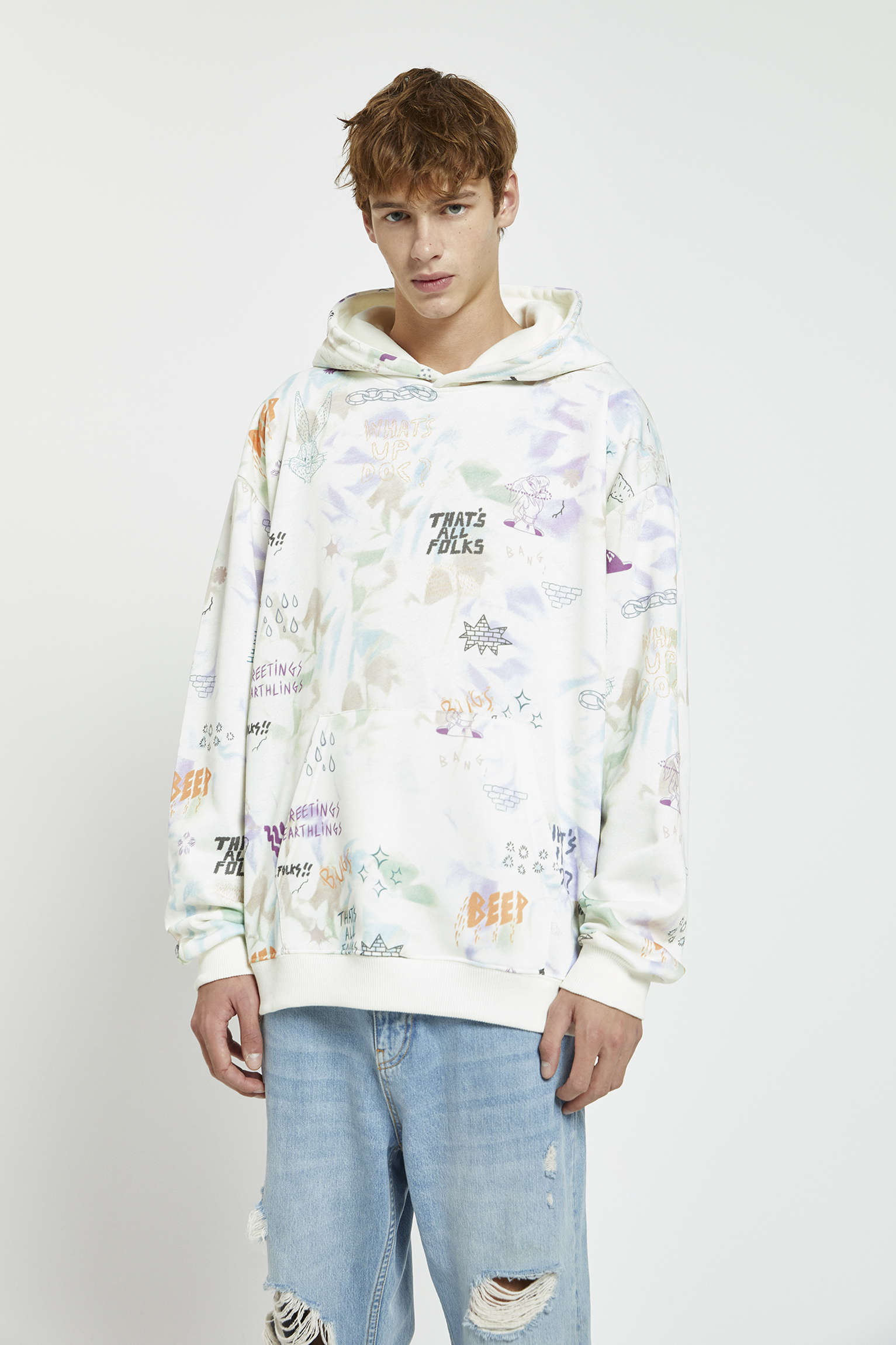 looney tunes tie dye sweatshirt