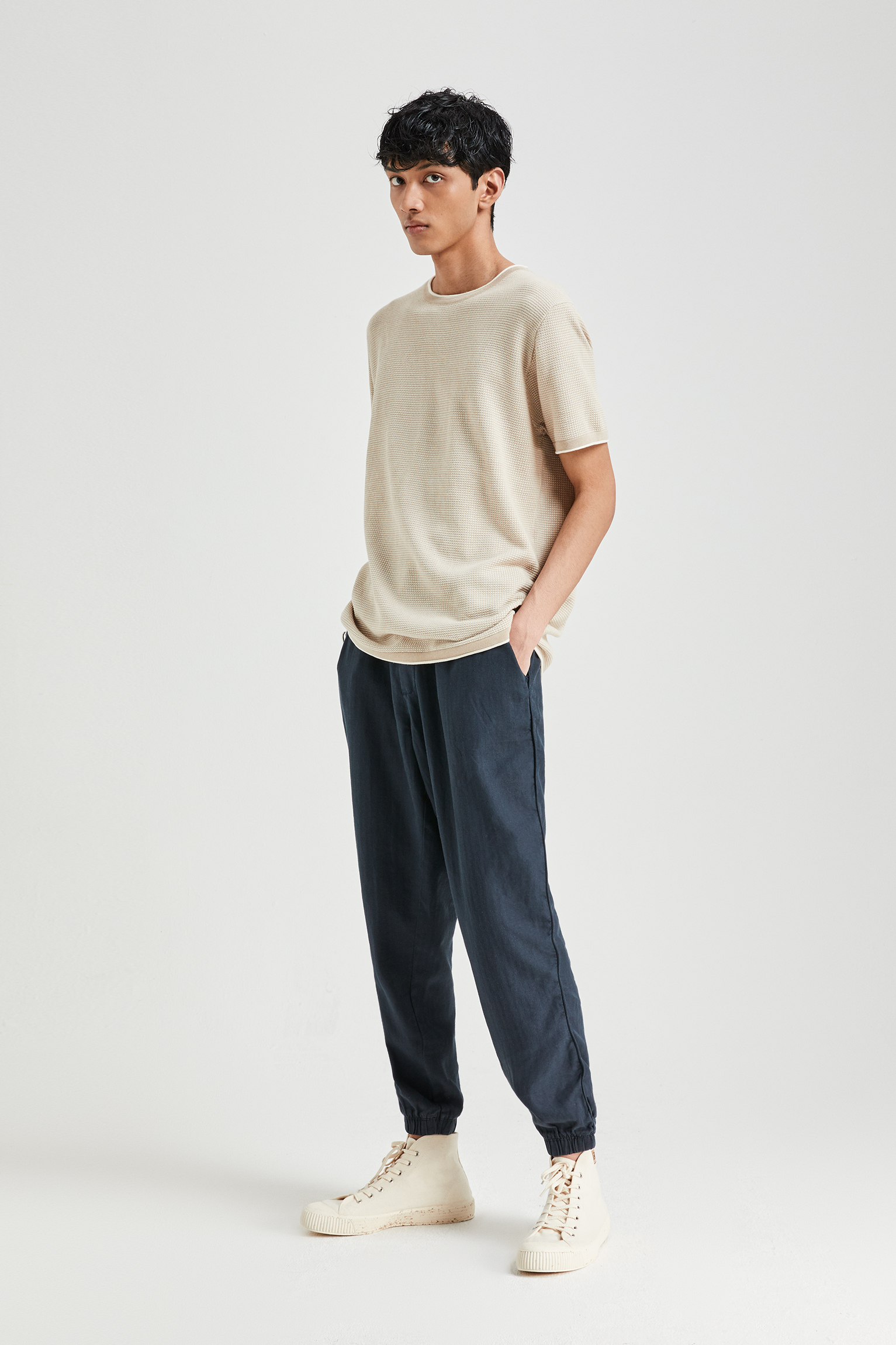elasticated chinos
