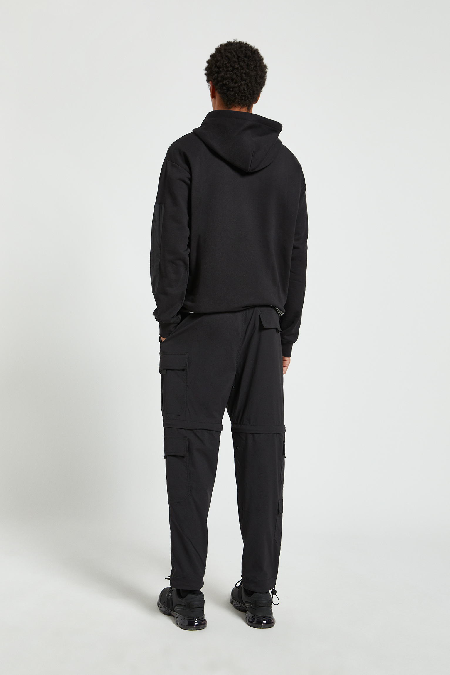 black cargo trousers