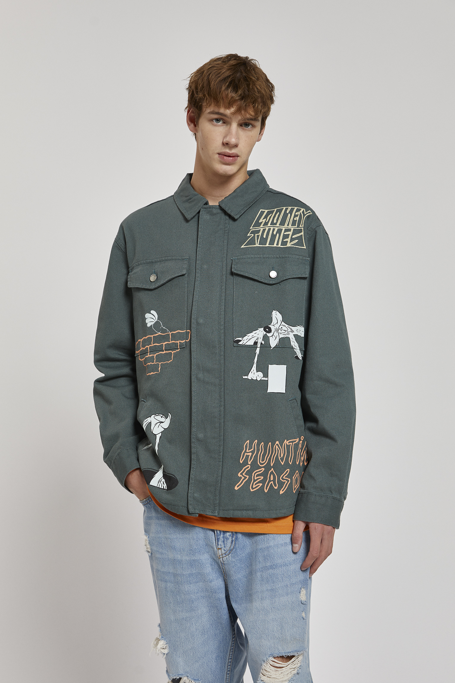 looney tunes denim jacket