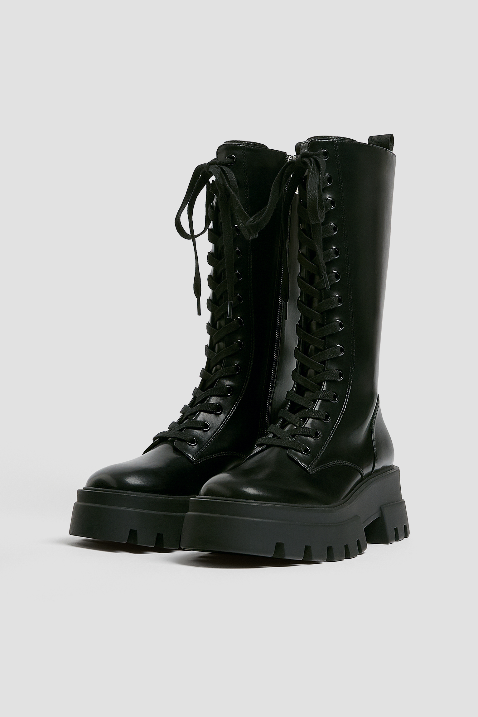 pull and bear lace up boots