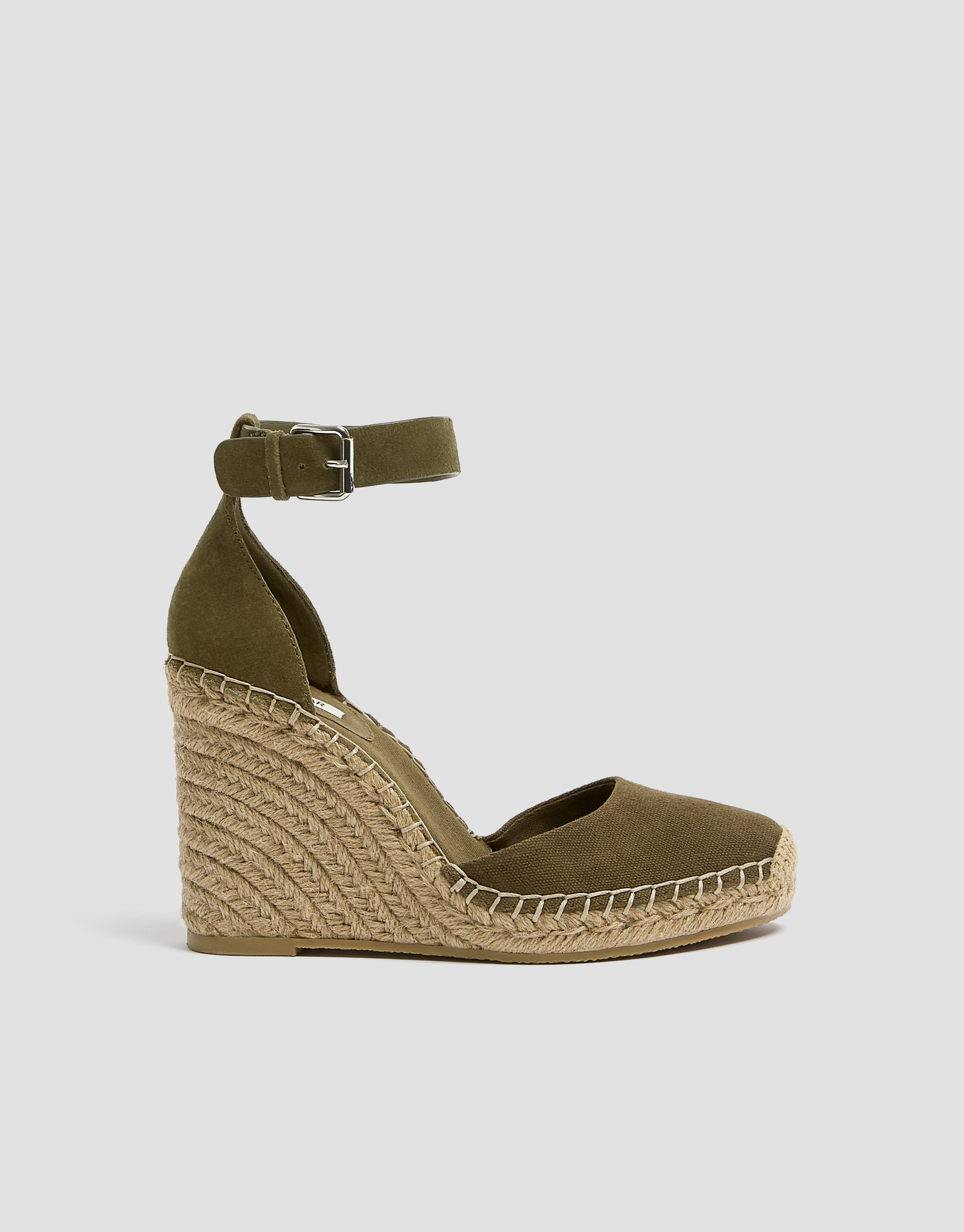 wedges with strap around ankle